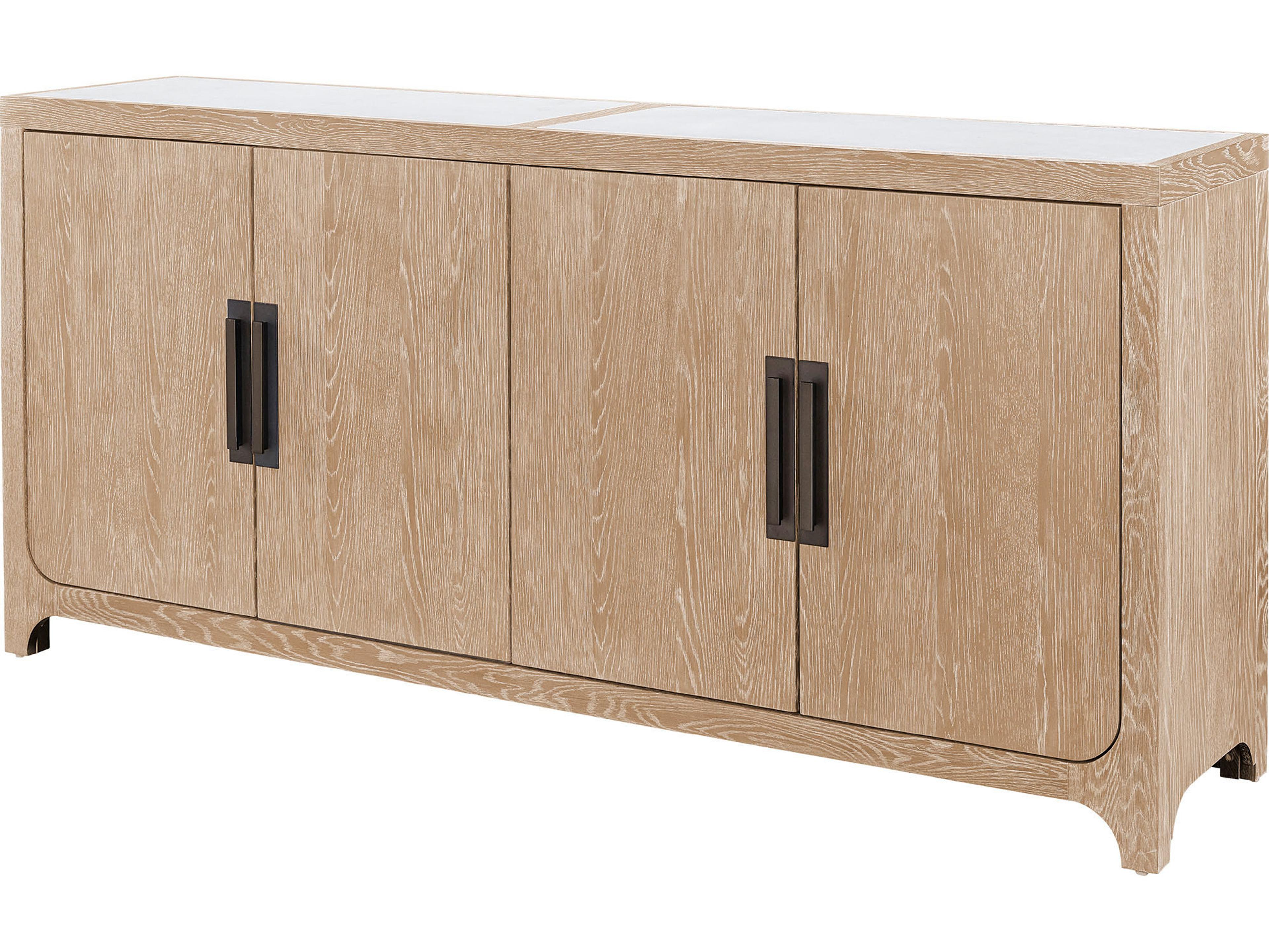 Modern Farmhouse Blair 78" Solid Wood Natural Oak Sideboard