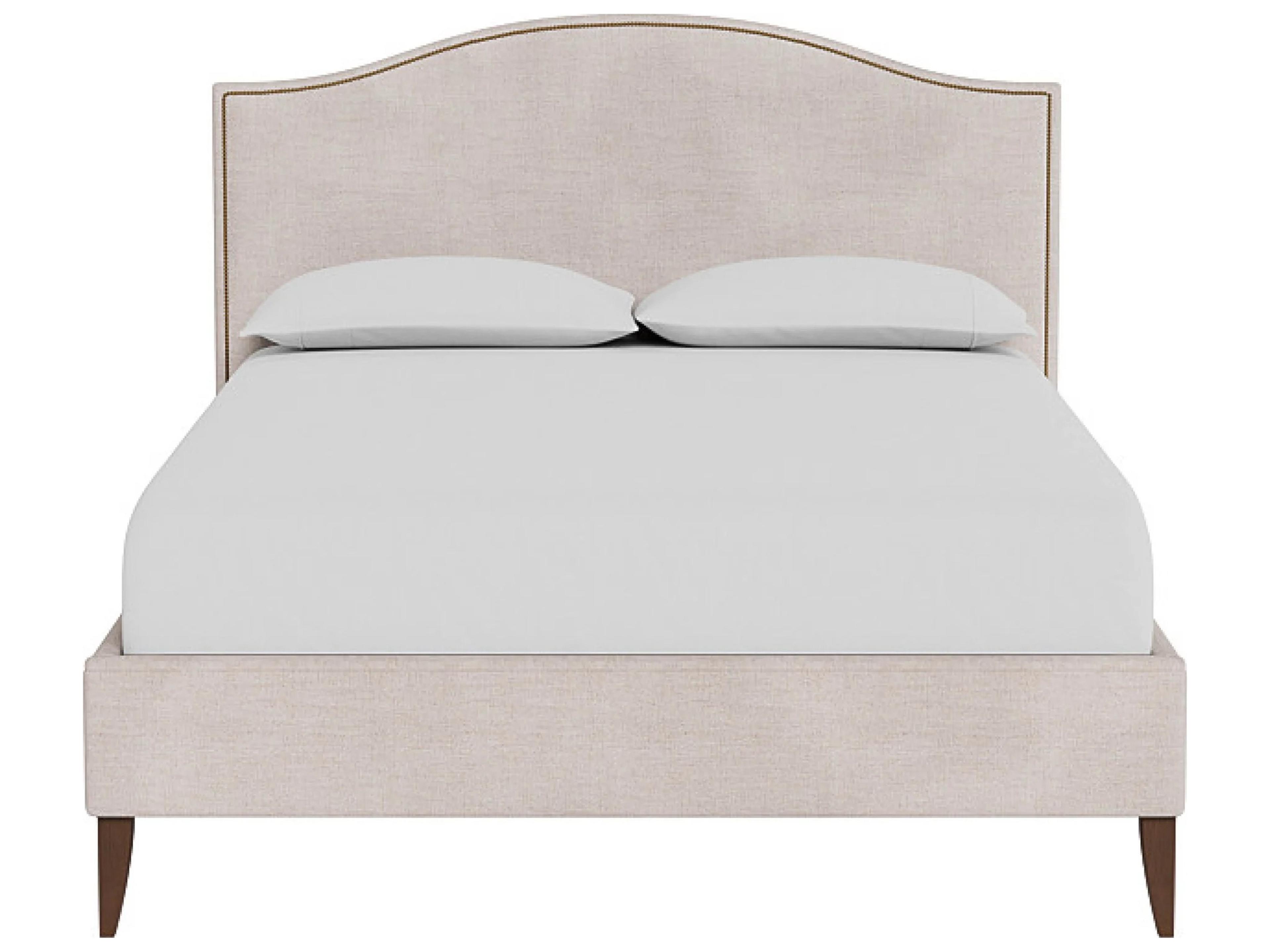 Tatum Bed Beige Upholstered King Platform