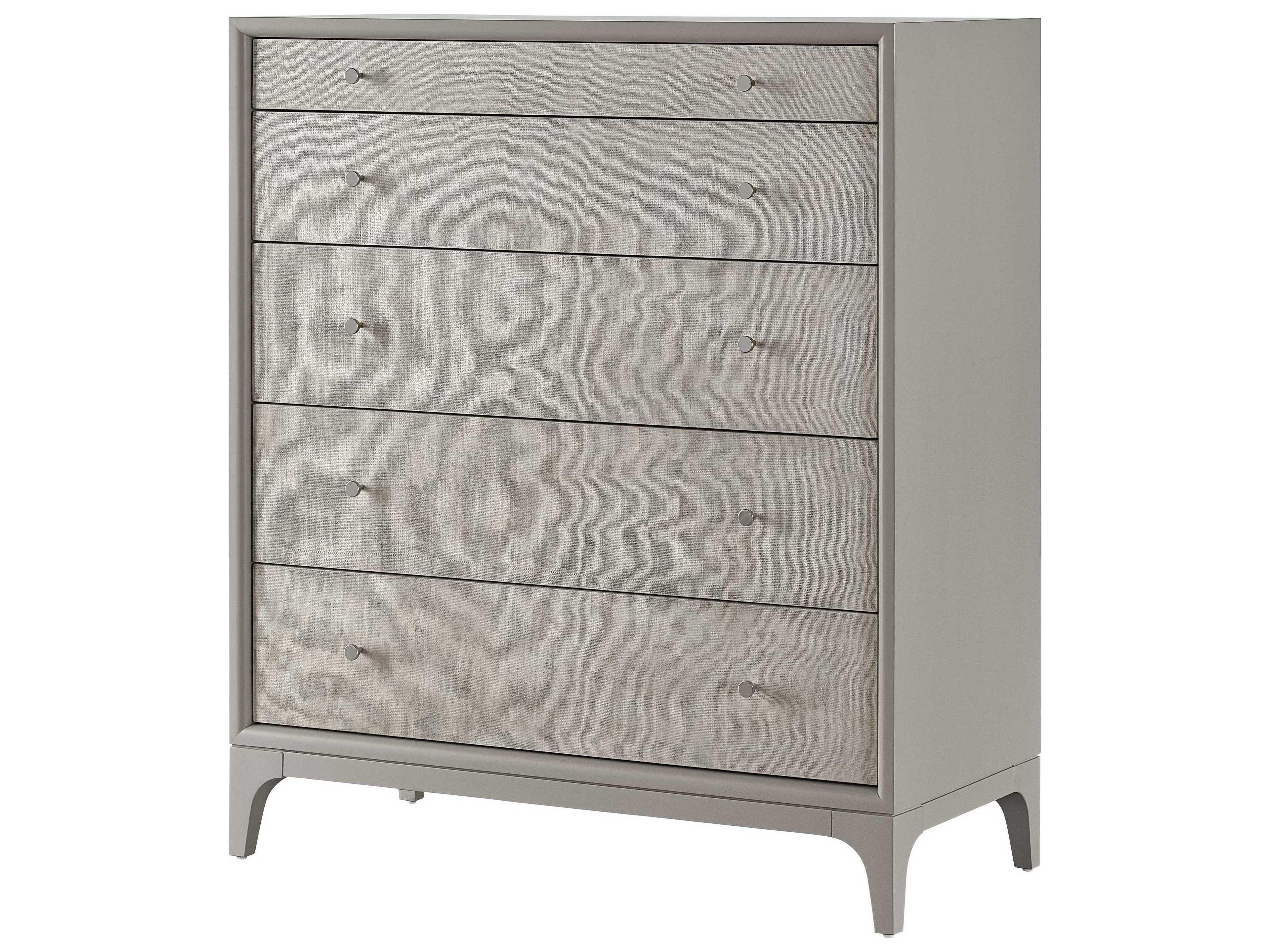 Tranquility 5-Drawers Aura Gray Accent Chest