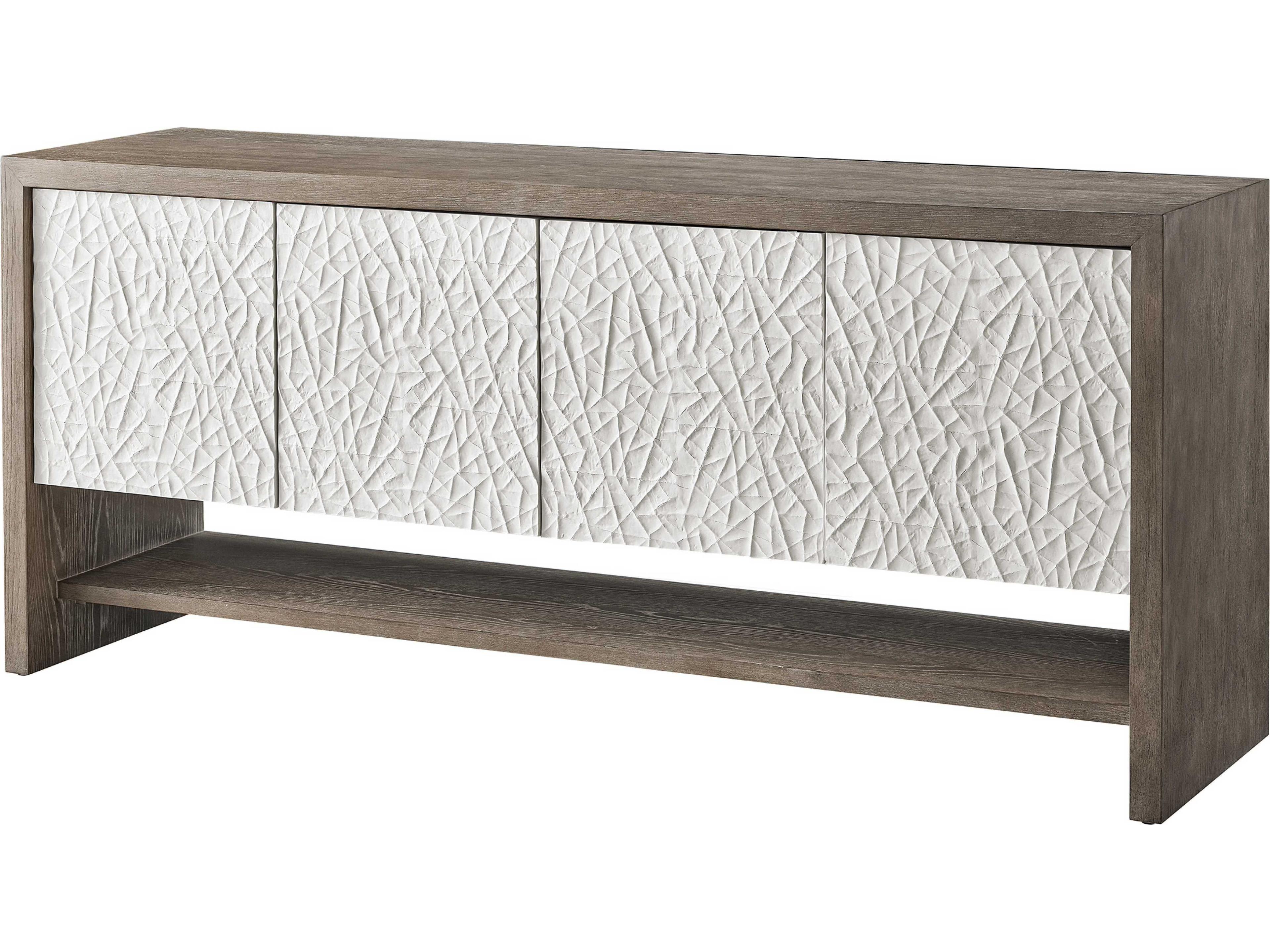 Erinn V. x Universal San Roque 72" Oak Wood Weathered Media Console