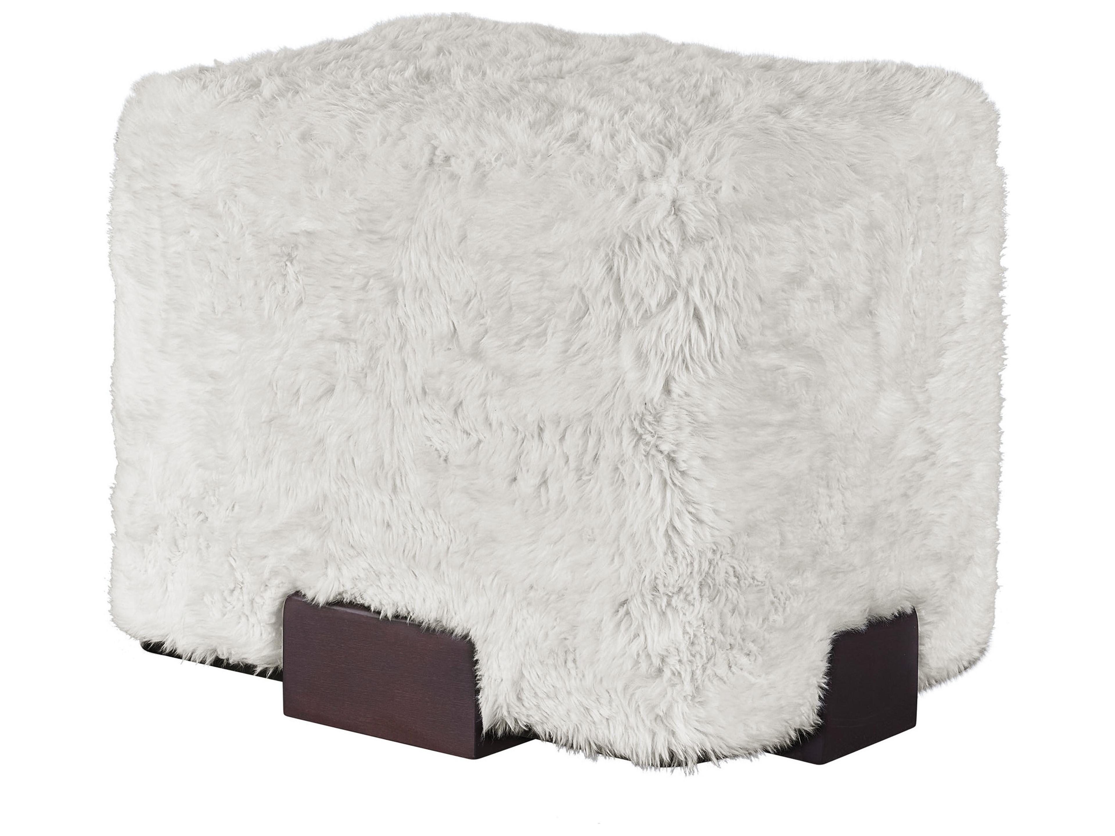 Wilshire Fur Ottoman
