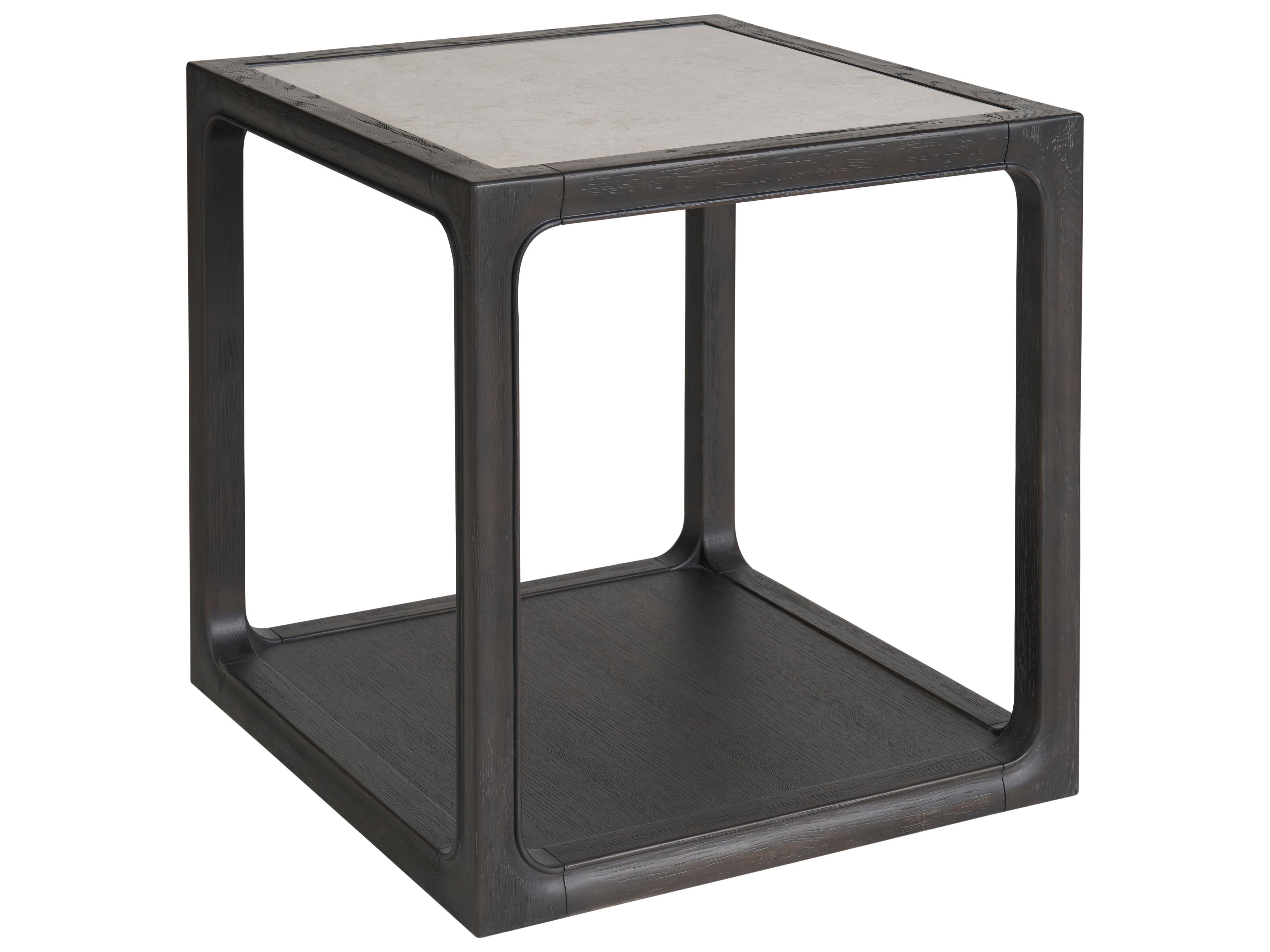 Coalesce Halen Rectangular Stone Ravenwood End Table