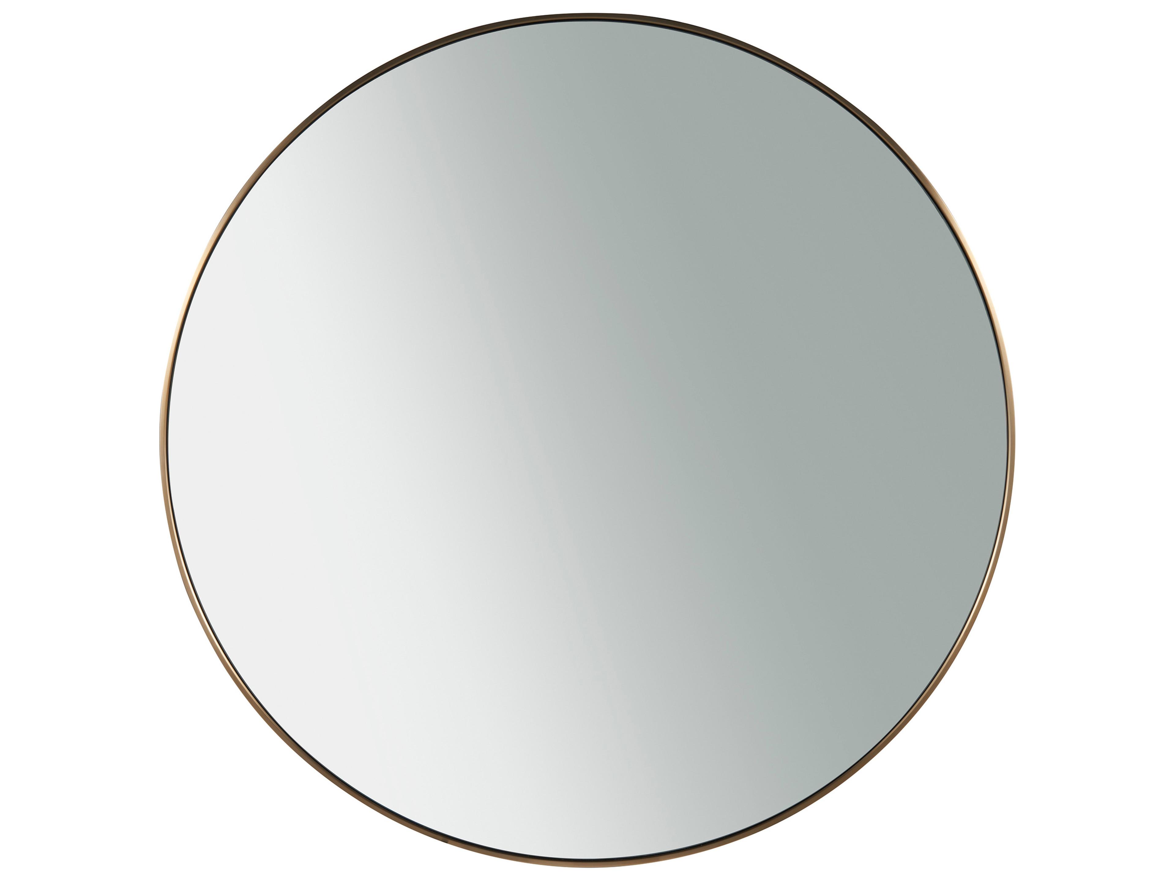 Modern White Satin Bronze Orion Mirror