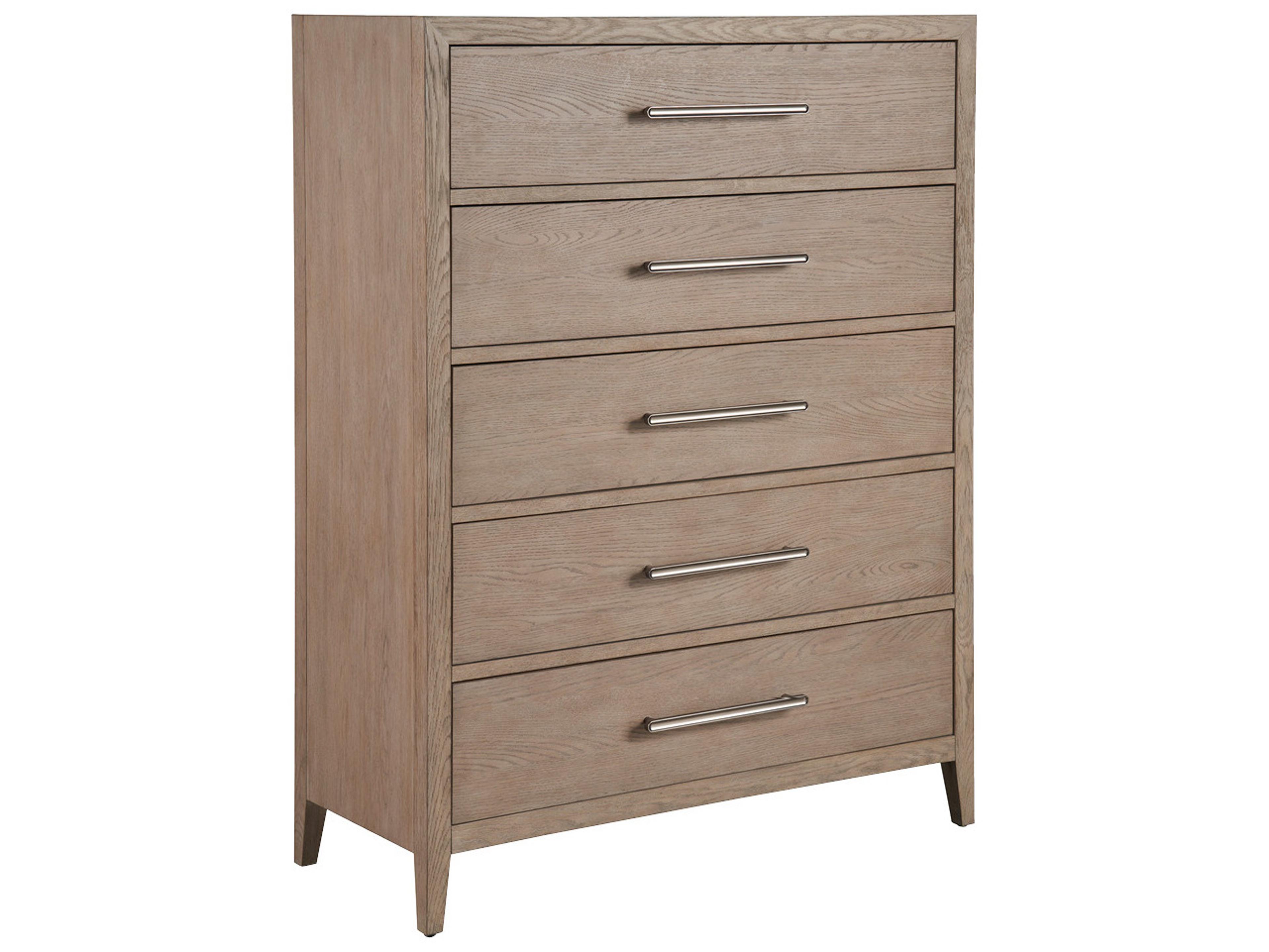 Modern Gray Oak Cove Drawer Chest