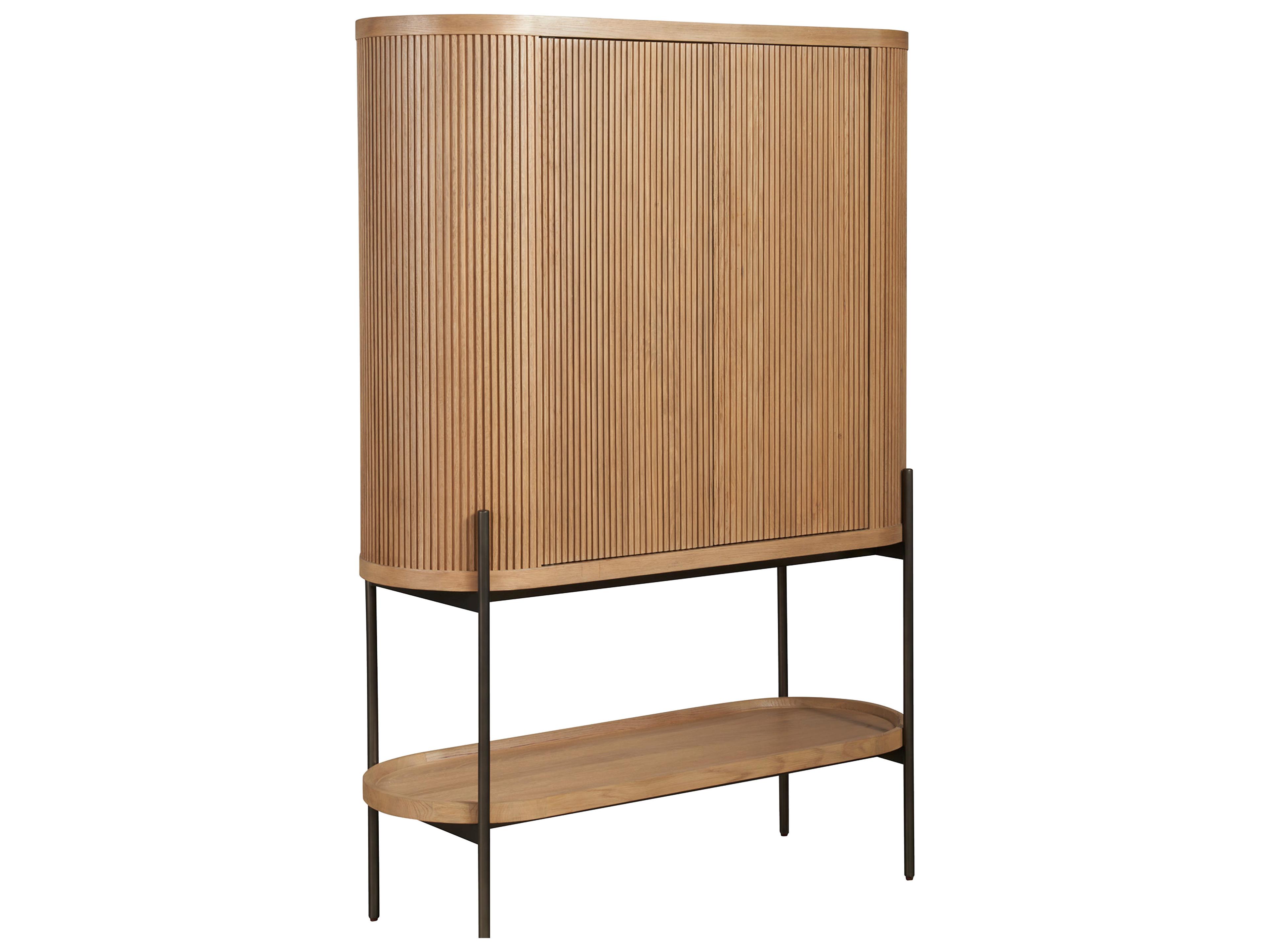 Modern Natural Oak Linnea Bar Cabinet