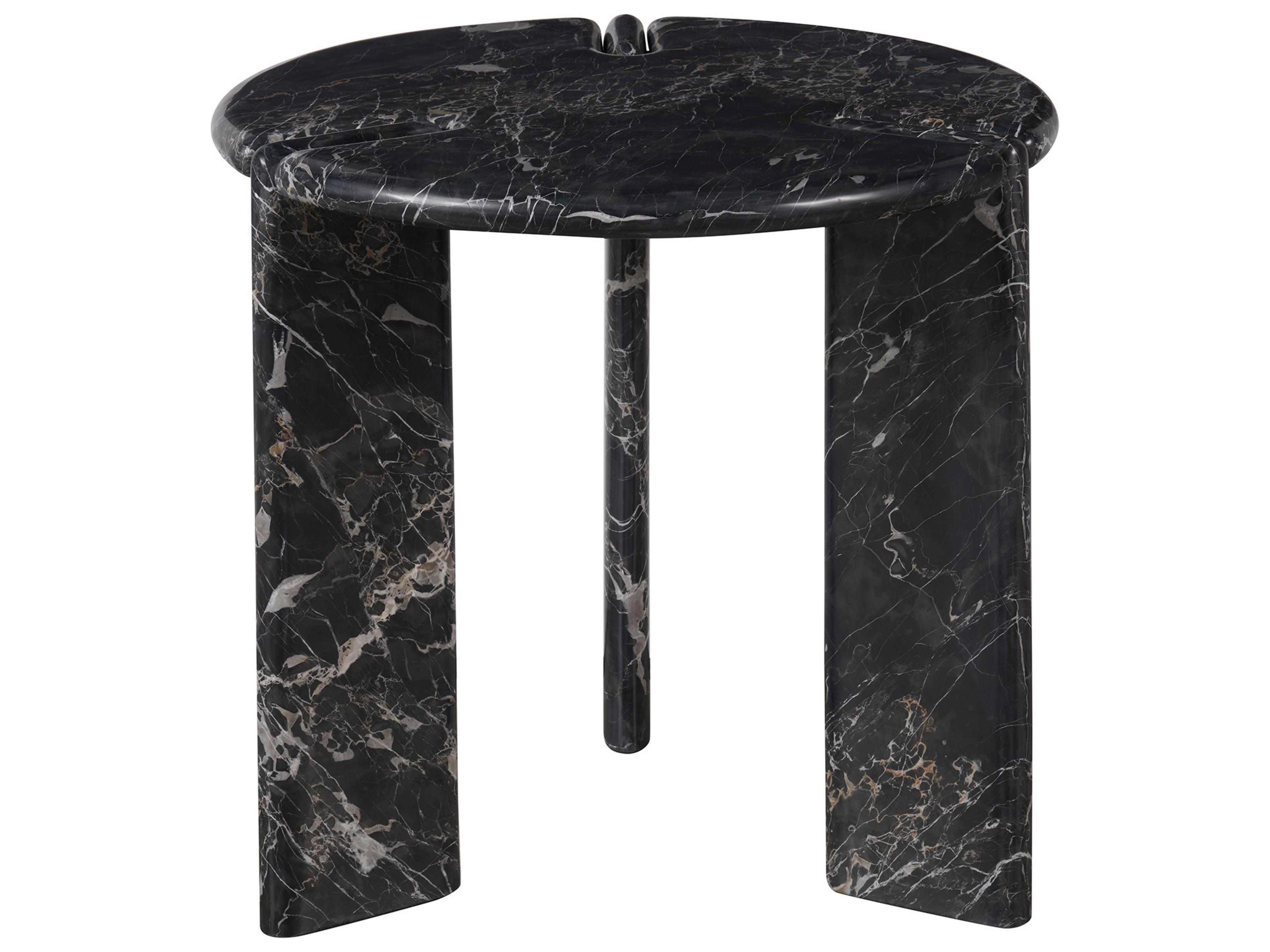 Universal Furniture Modern Golden Portoro Marble Magnus End Table