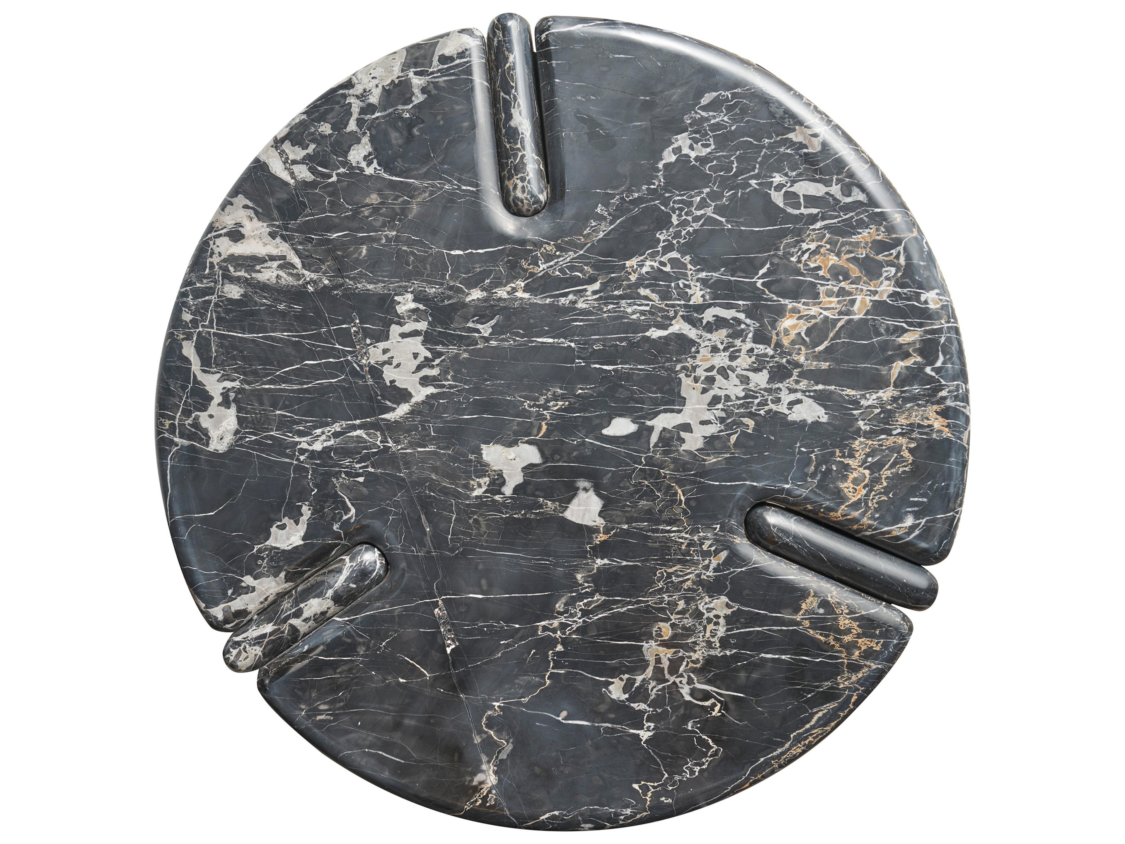 Universal Furniture Modern Golden Portoro Marble Magnus End Table