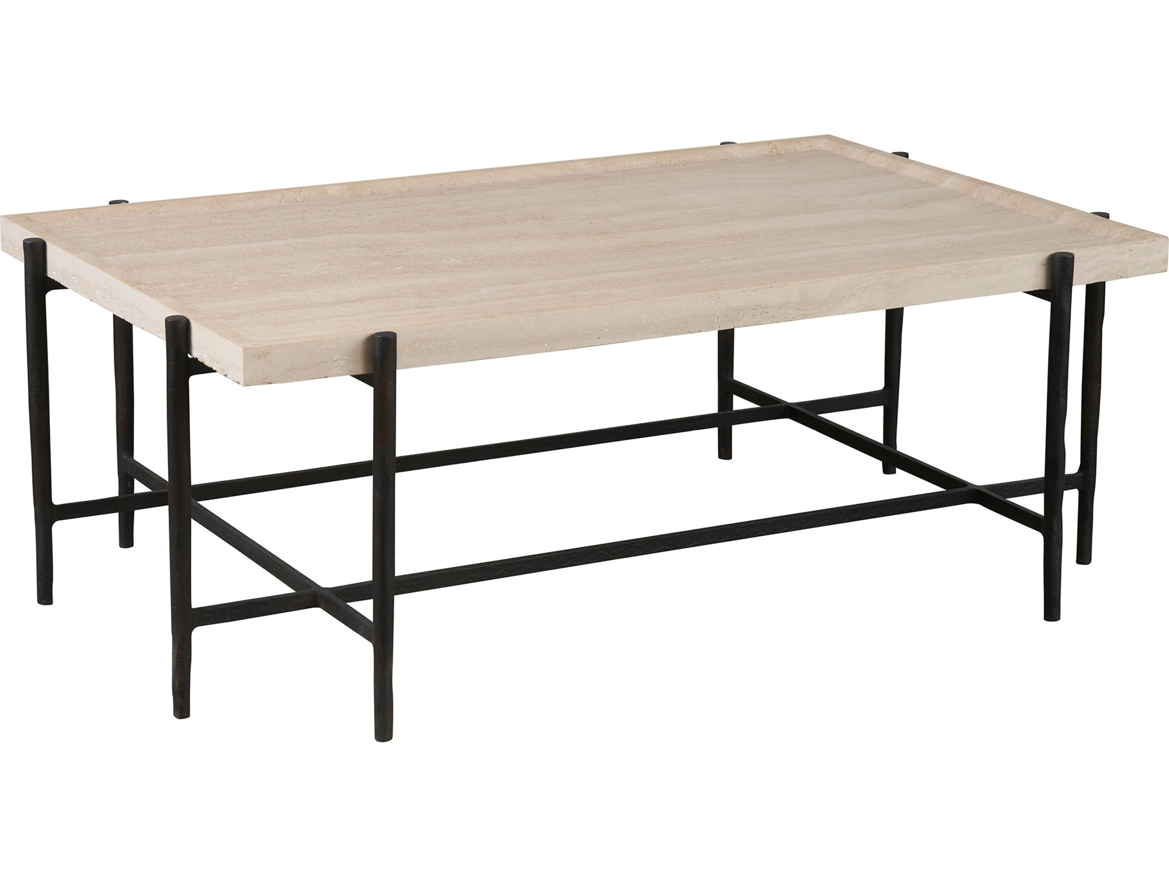 Modern Travertine Theron Cocktail Table