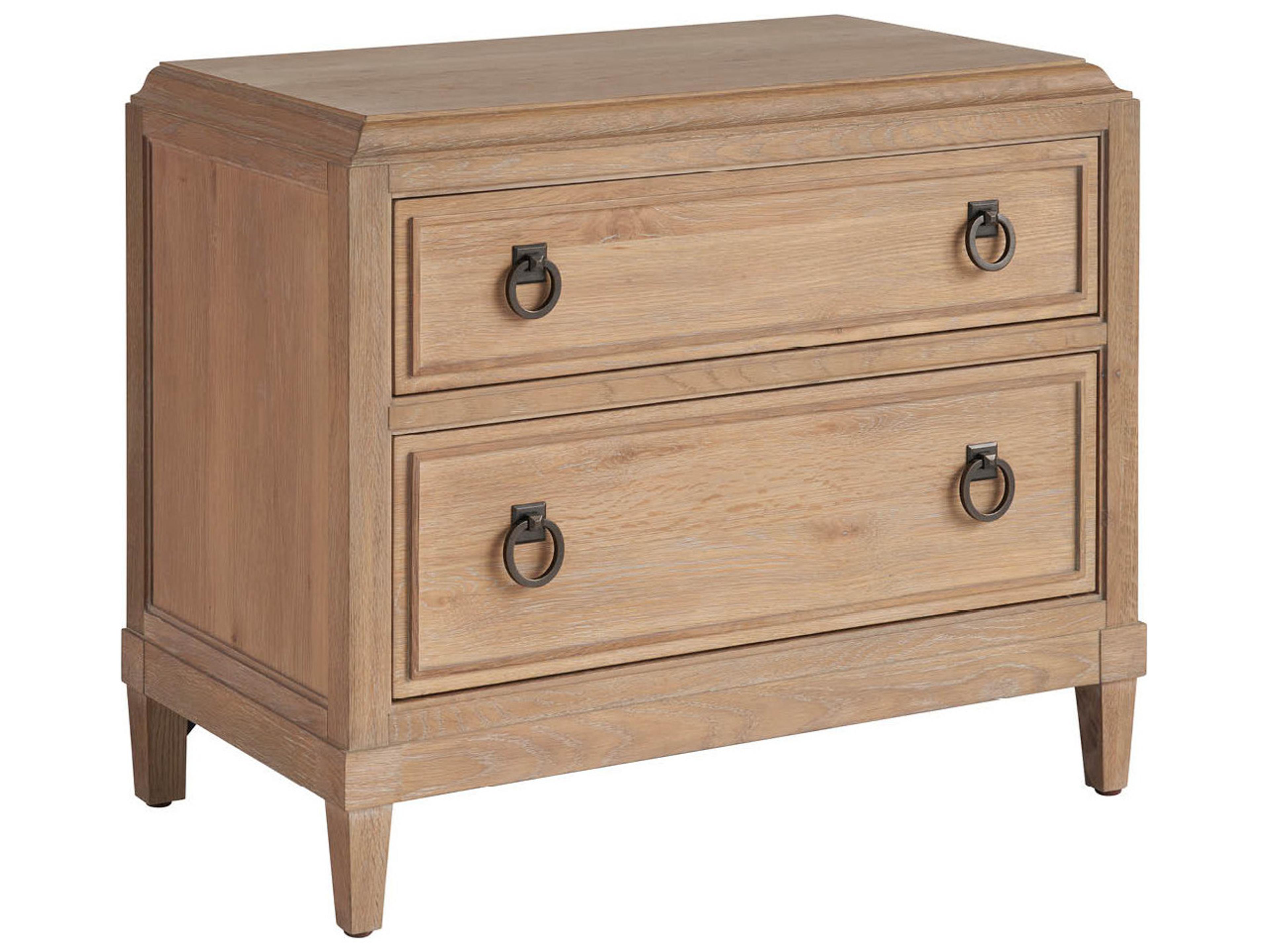 Griffith Park 2-Drawers Natural Nightstand