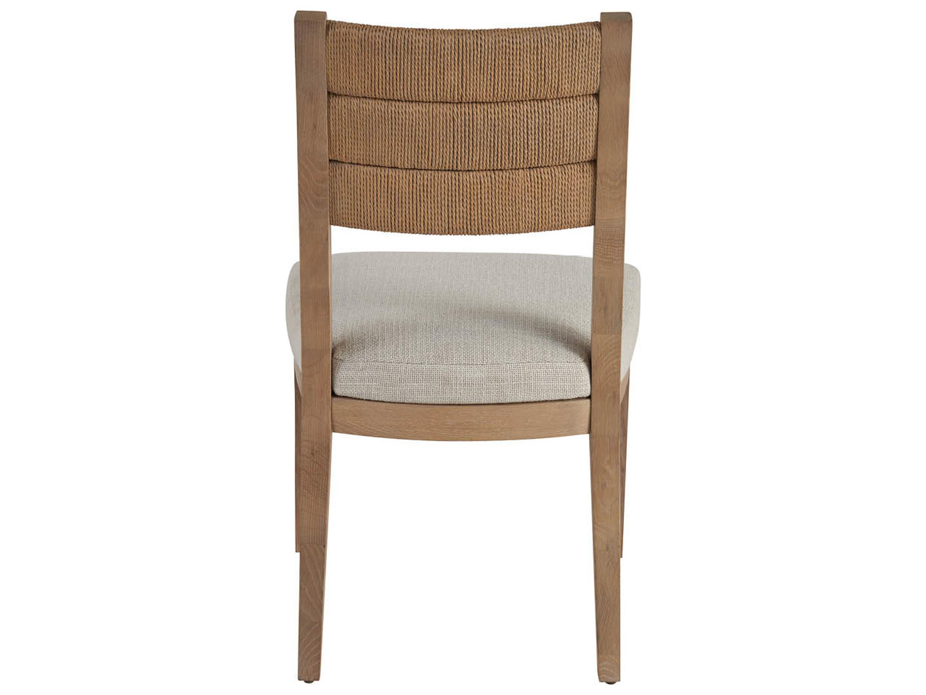 Universal Furniture Griffith Park Oak Wood Natural Upholstered Armless Dining Chair