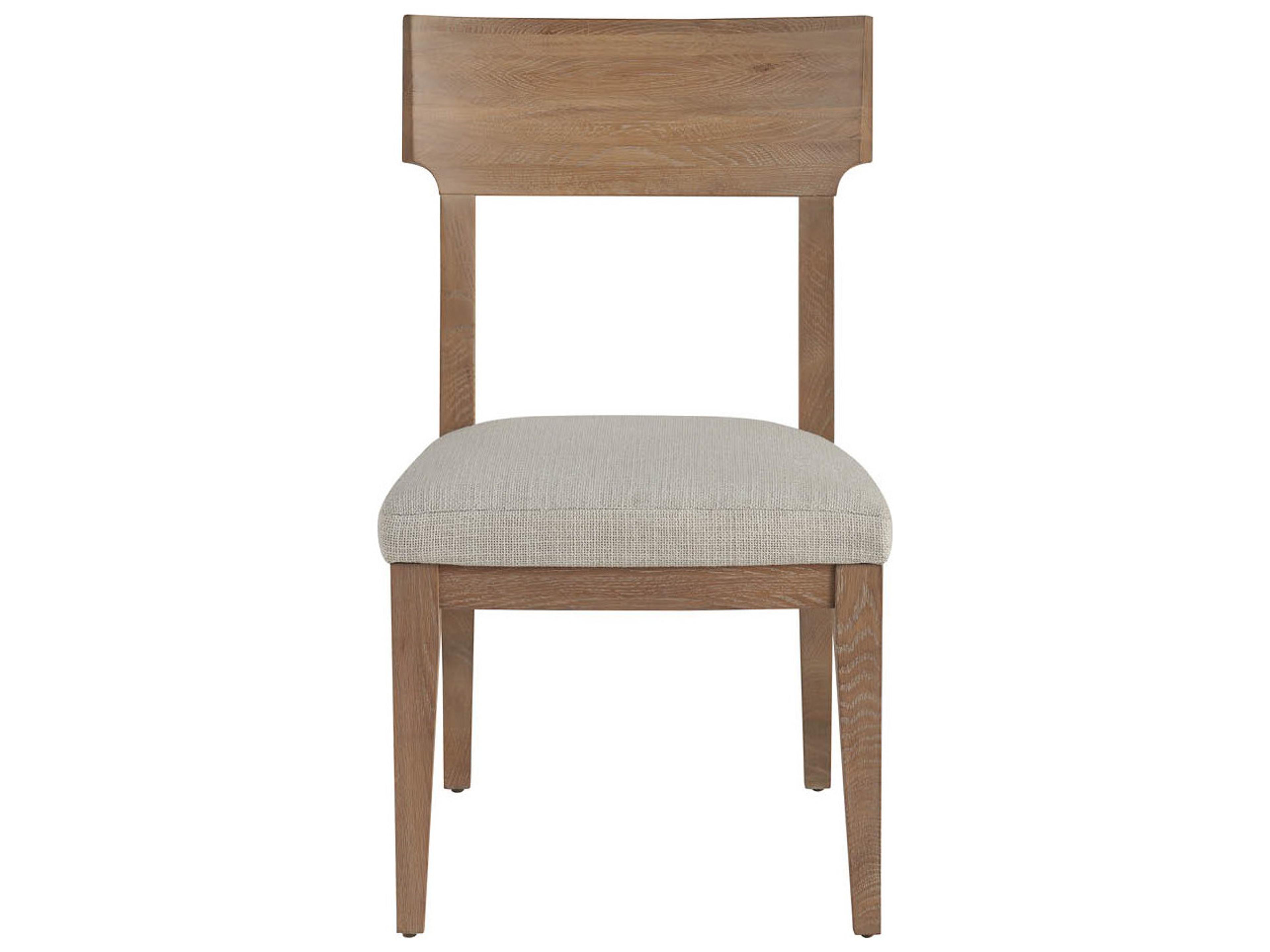 Universal Furniture Griffith Park Oak Wood Natural Upholstered Armless Dining Chair