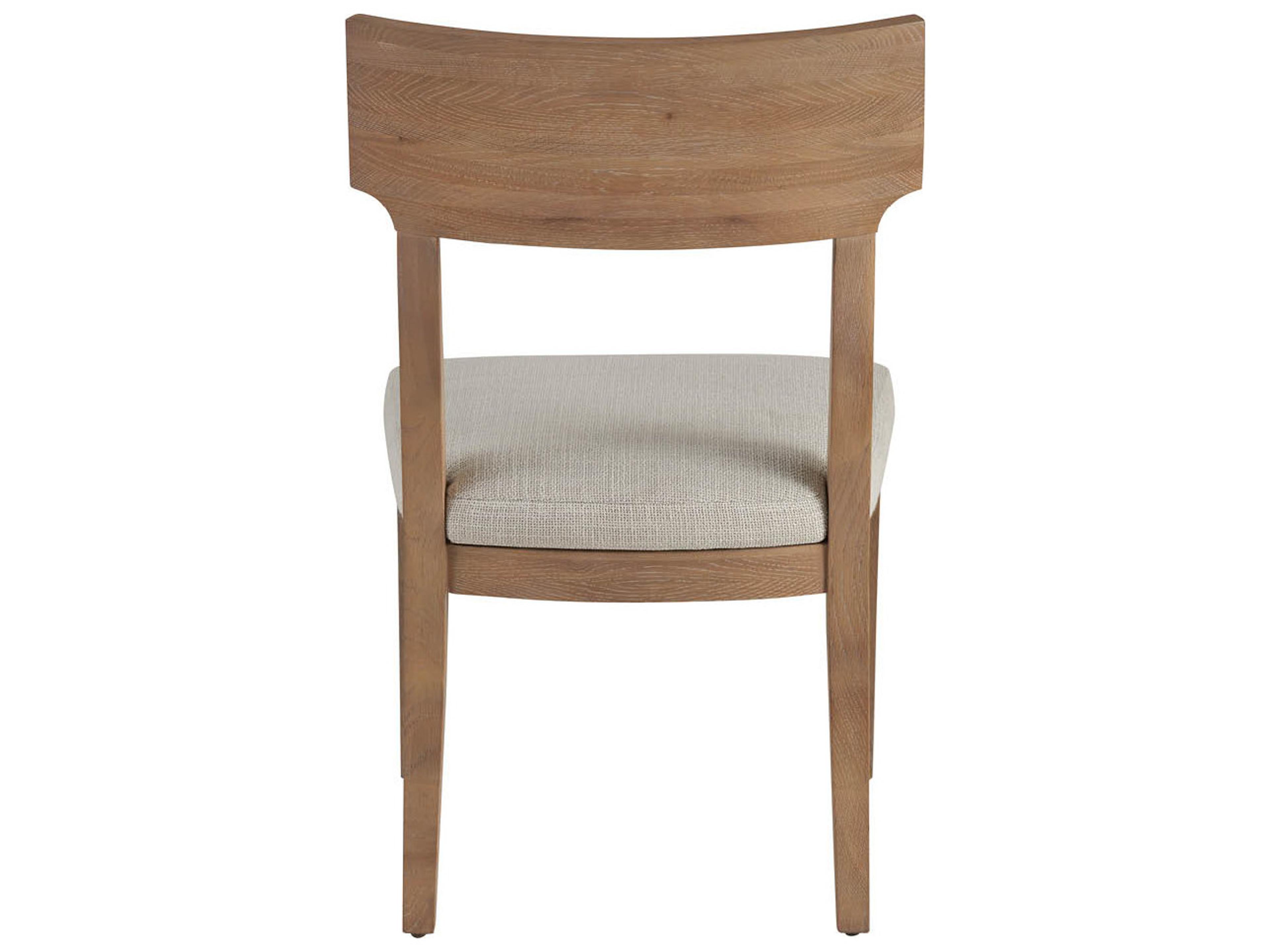 Universal Furniture Griffith Park Oak Wood Natural Upholstered Armless Dining Chair