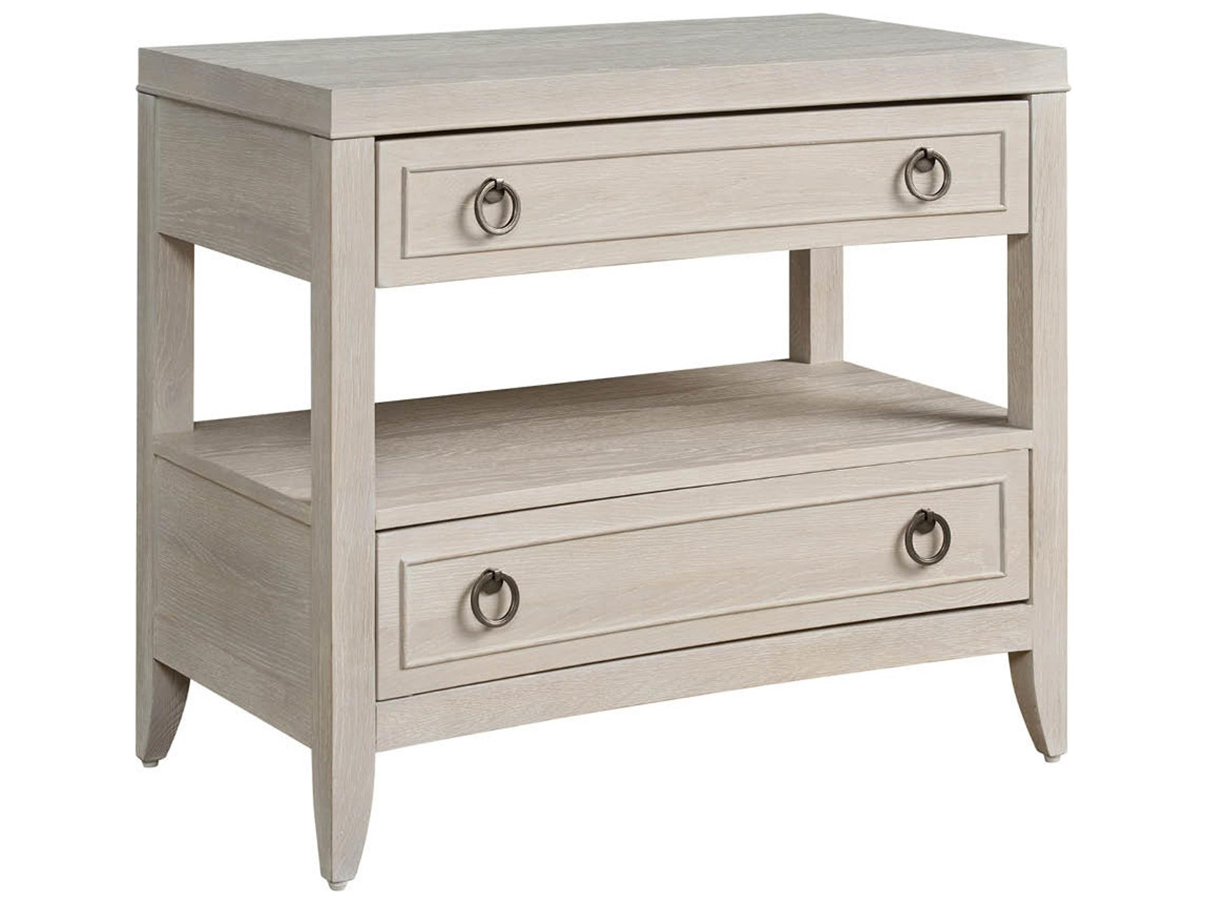 Avaline 2-Drawers White Nightstand