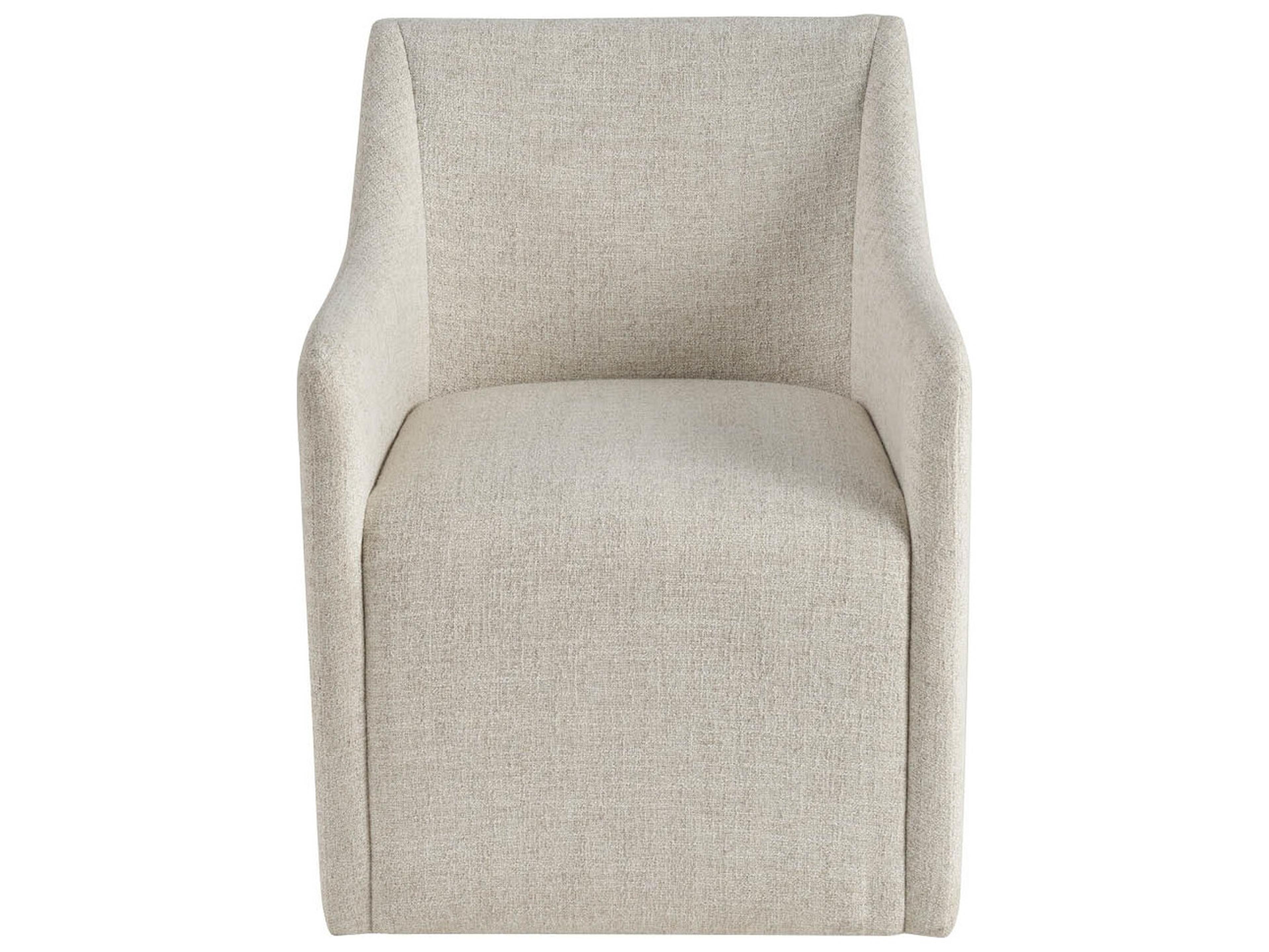 Universal Furniture Avaline White Upholstered Arm Dining Chair