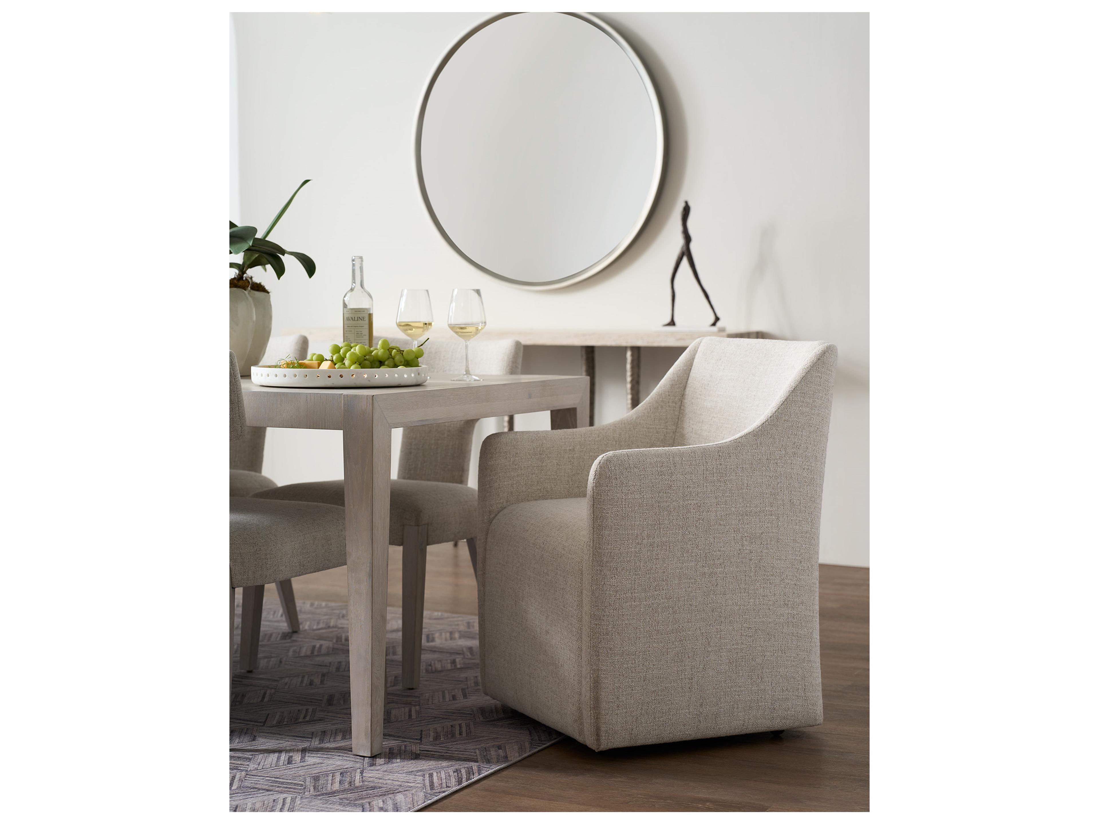 Universal Furniture Avaline White Upholstered Arm Dining Chair