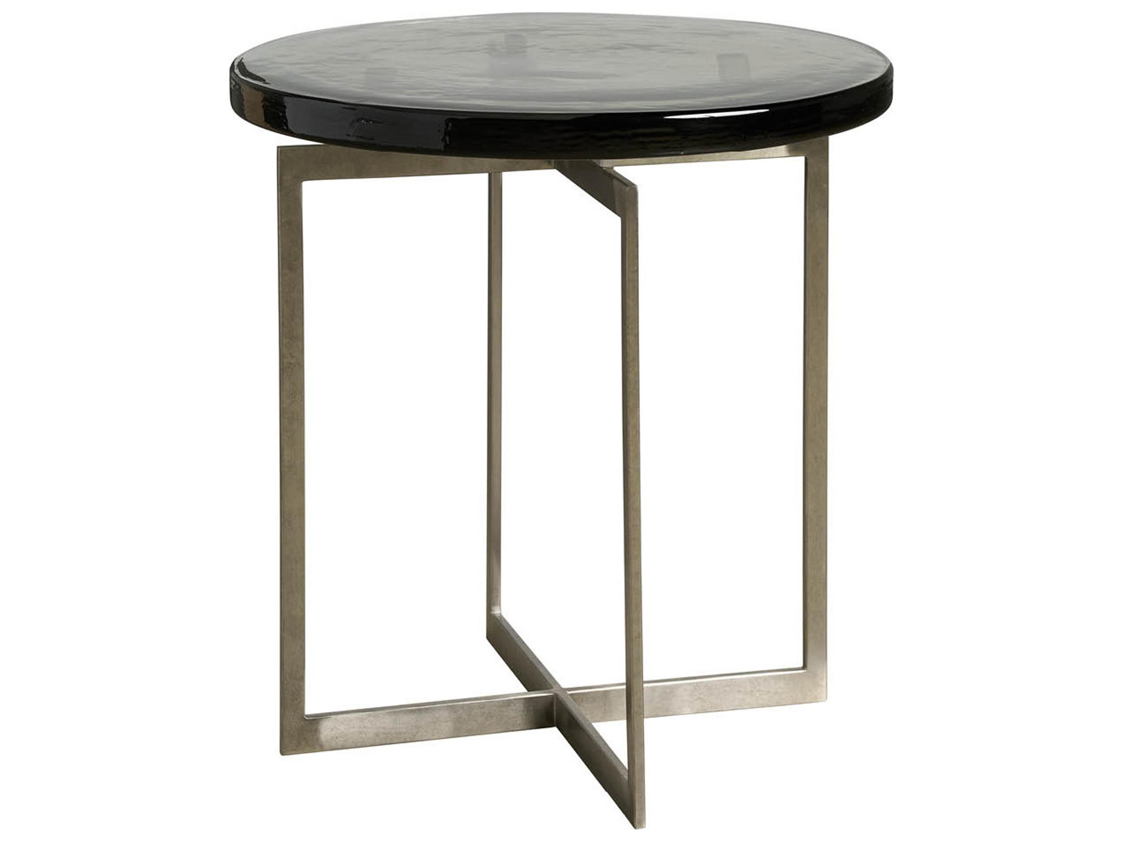 Avaline Round Glass End Table