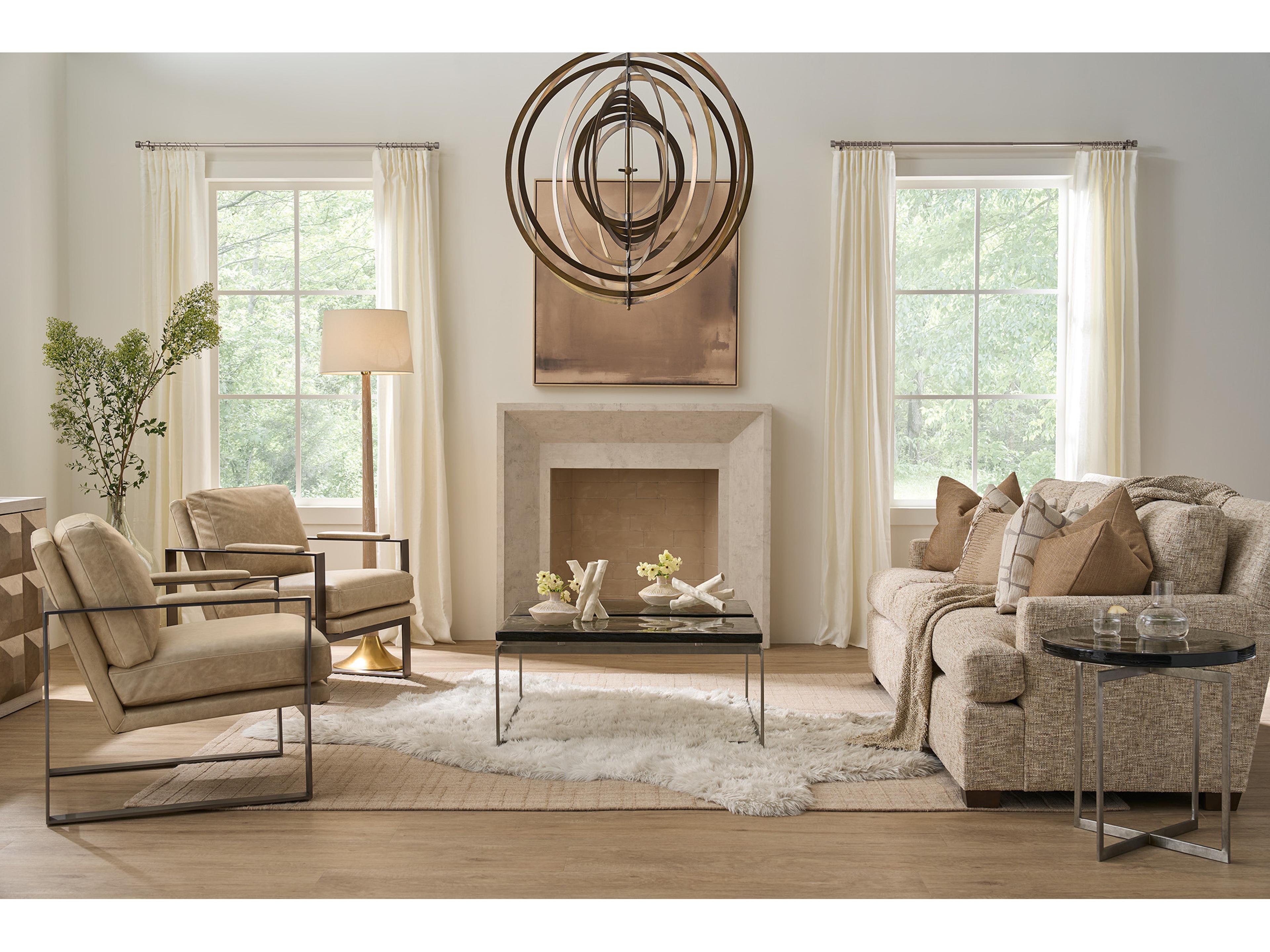 Universal Furniture Avaline Round Glass End Table