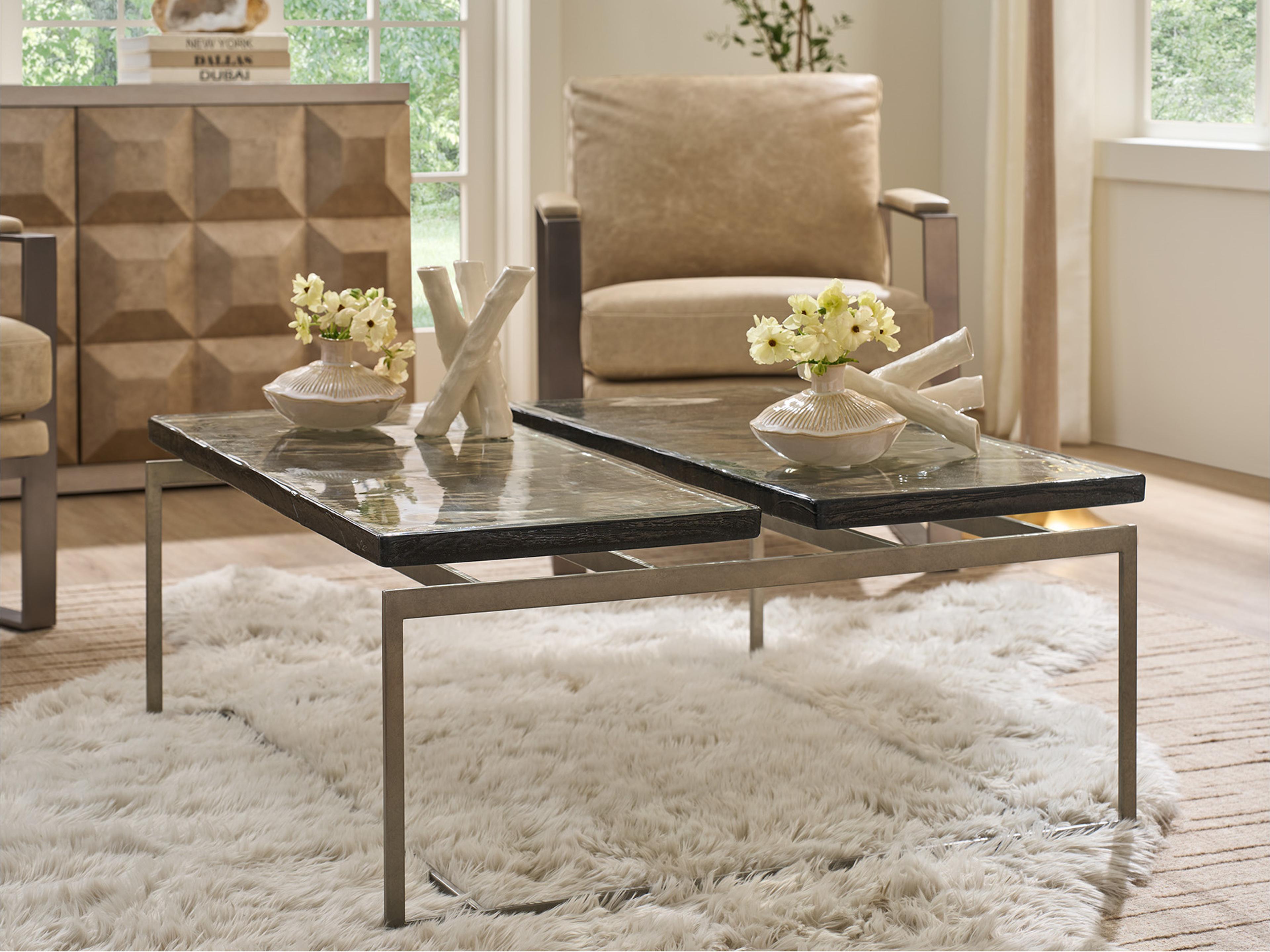 Universal Furniture Avaline Square Glass Coffee Table