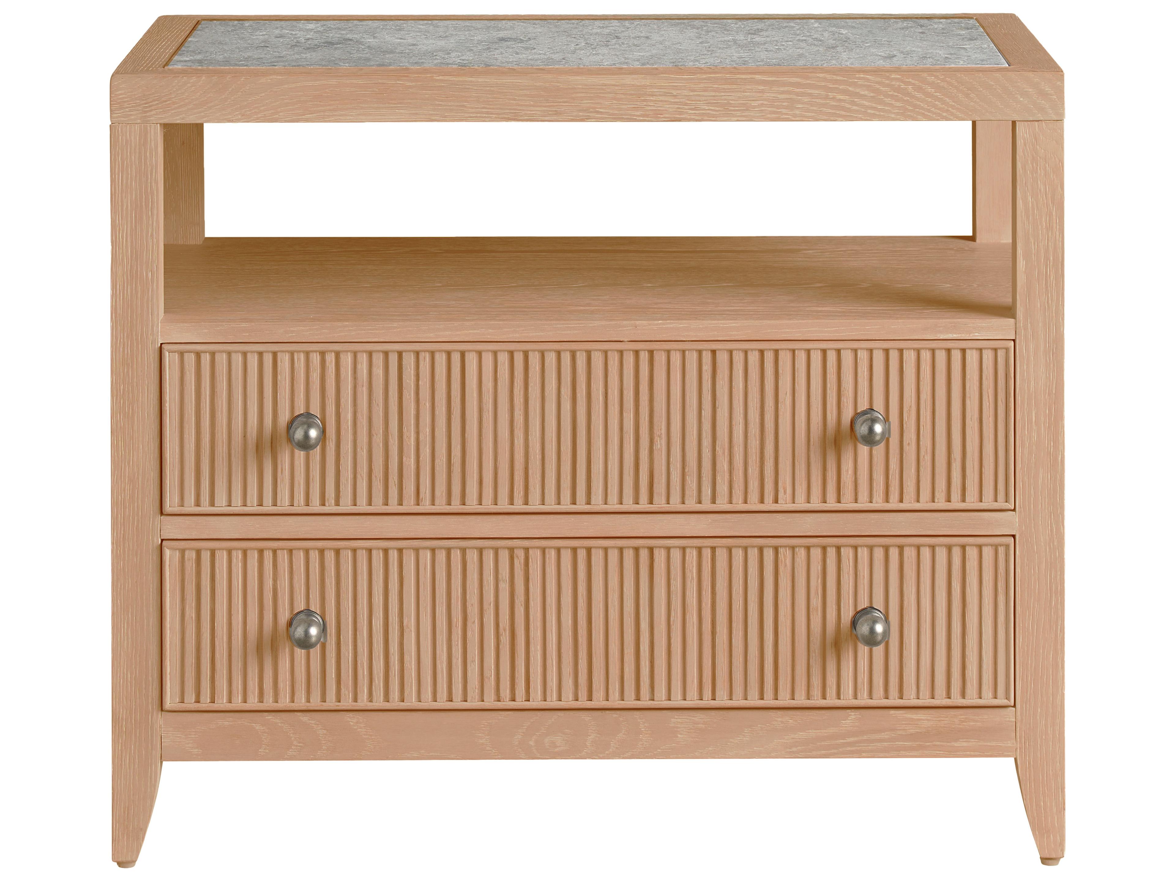 Avaline 2-Drawers Natural Nightstand