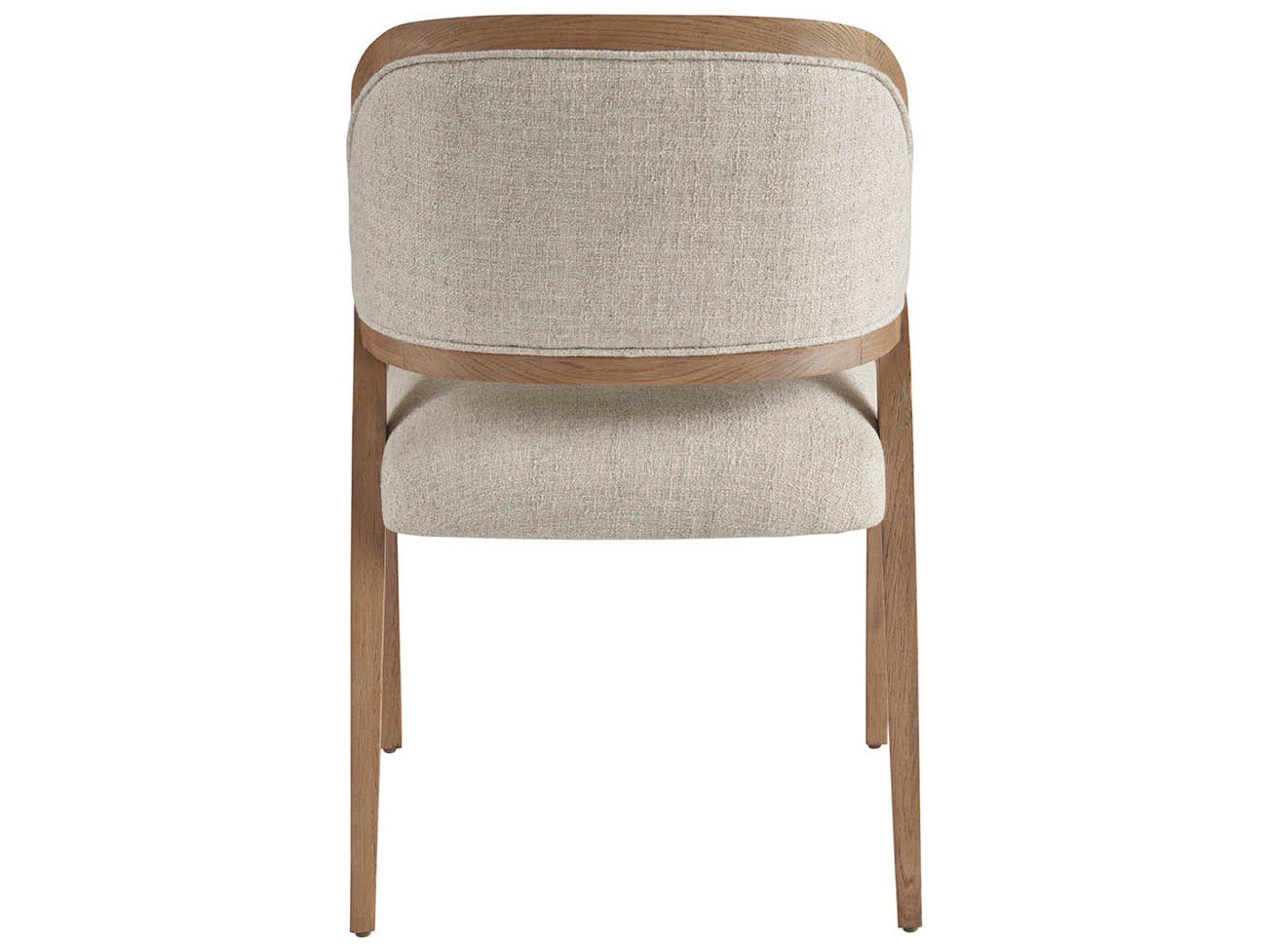 Universal Furniture Avaline Oak Wood Natural Upholstered Arm Dining Chair