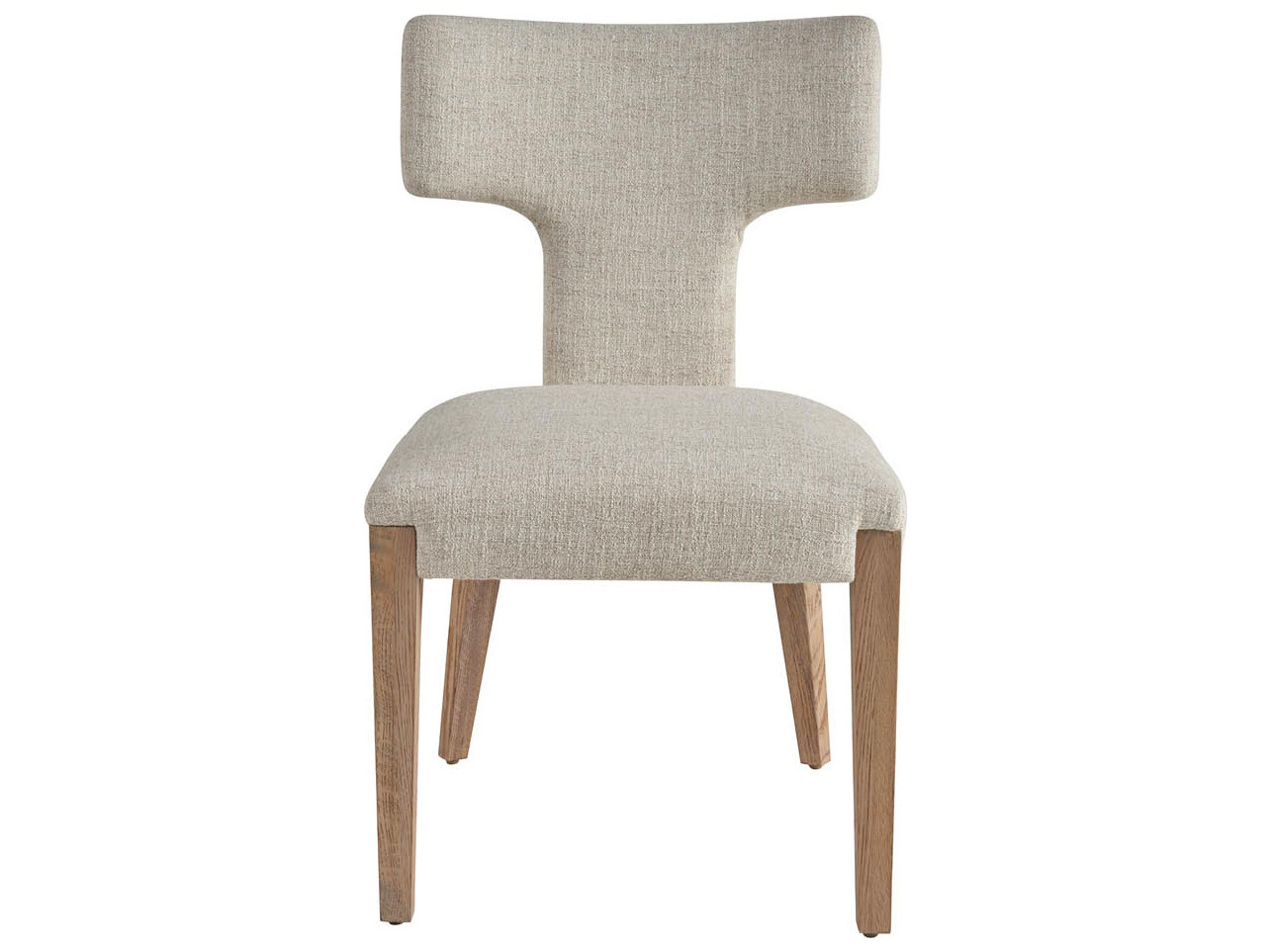 Universal Furniture Avaline Oak Wood Natural Upholstered Armless Dining Chair