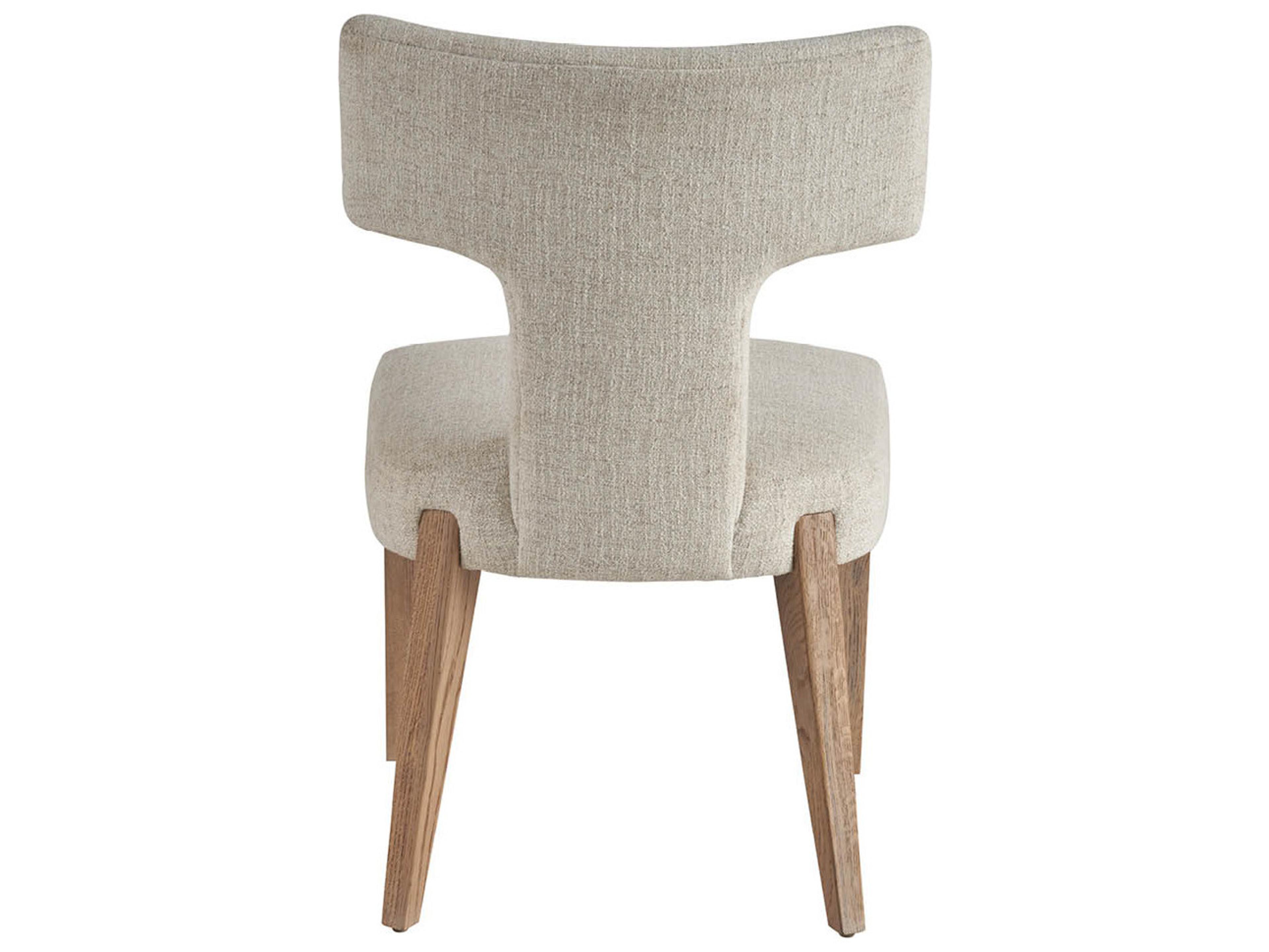 Universal Furniture Avaline Oak Wood Natural Upholstered Armless Dining Chair