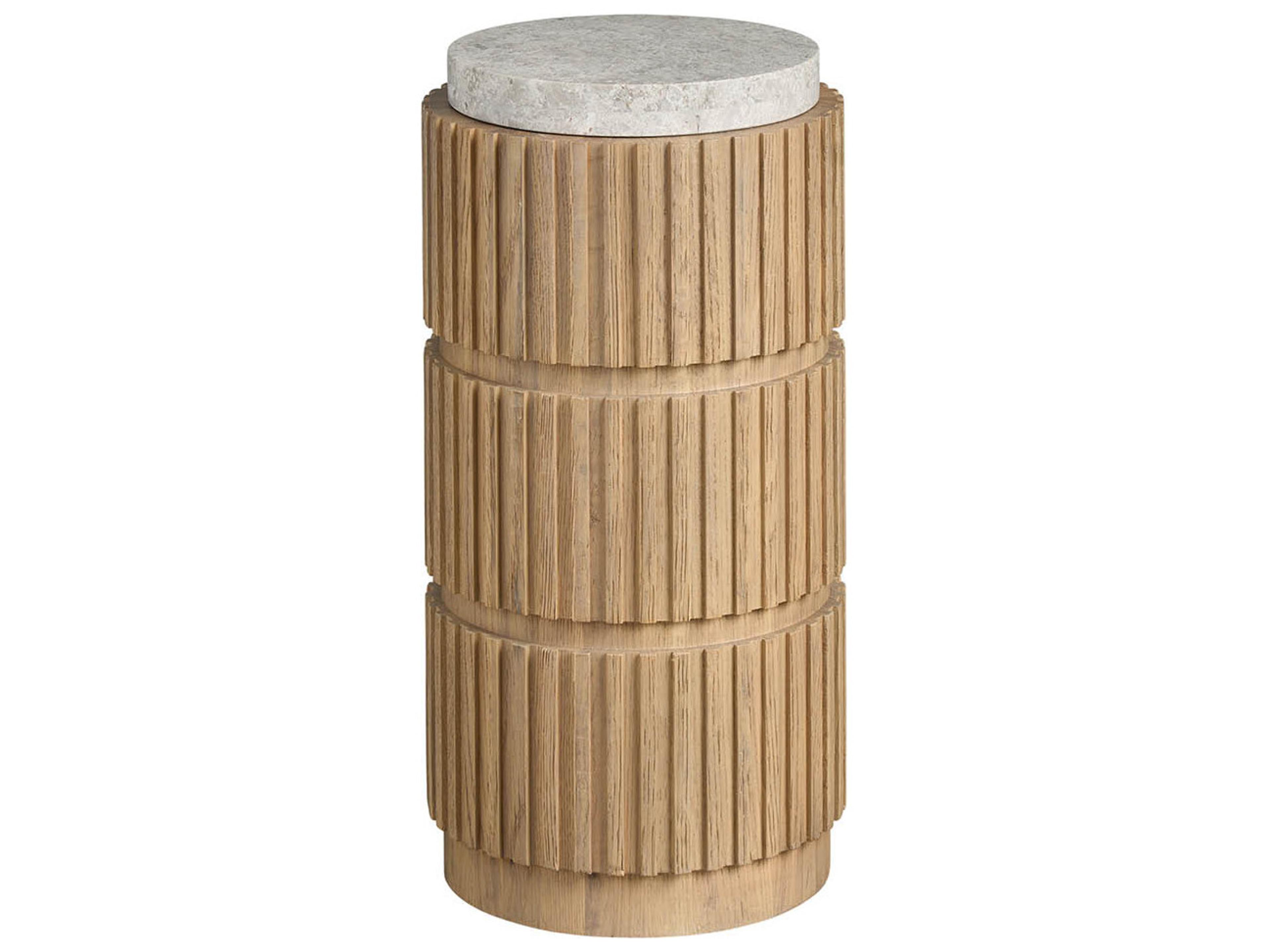 Avaline Round Stone End Table