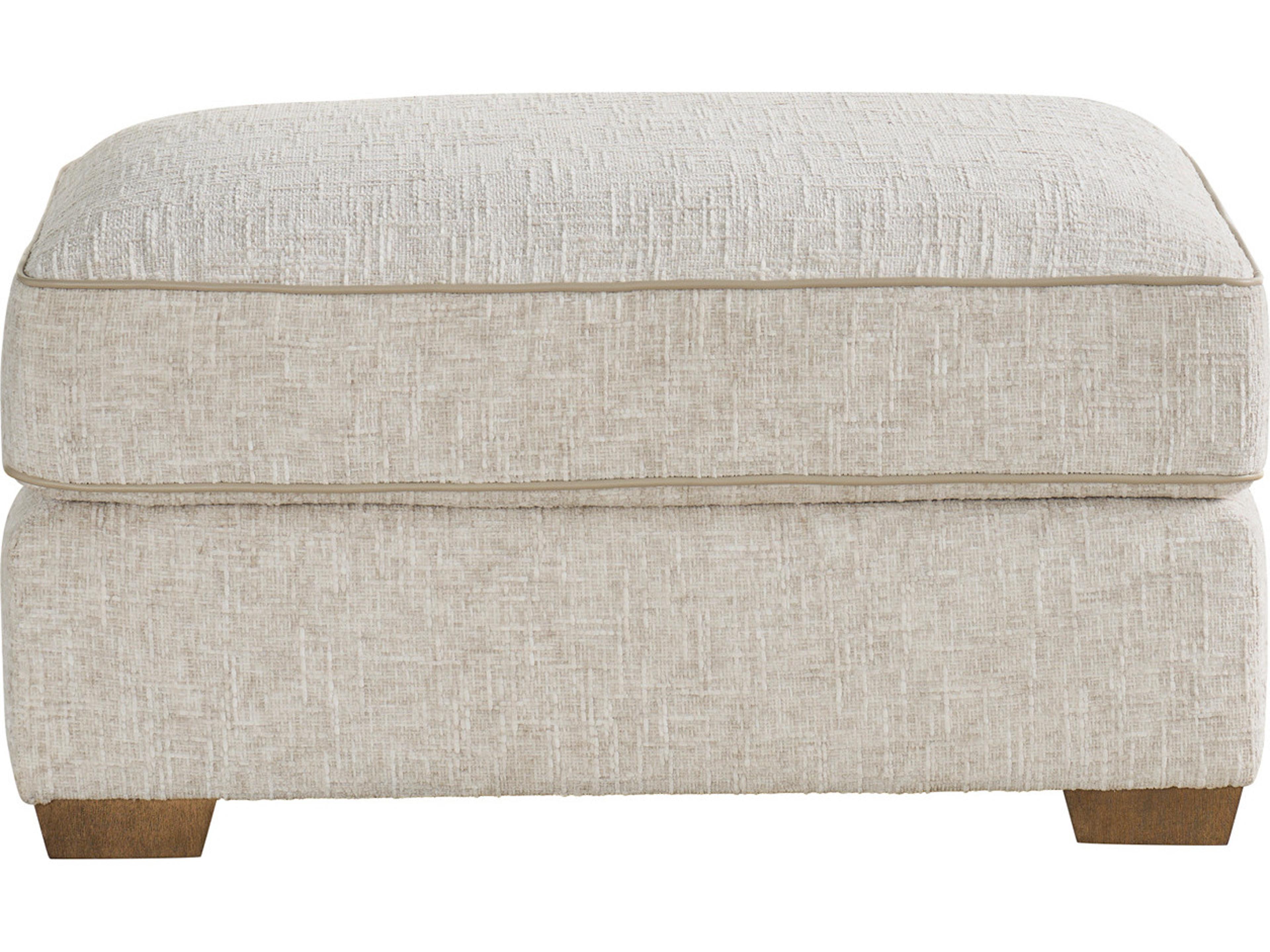 Universal Furniture Sophie Brown Beige Upholstered Ottoman