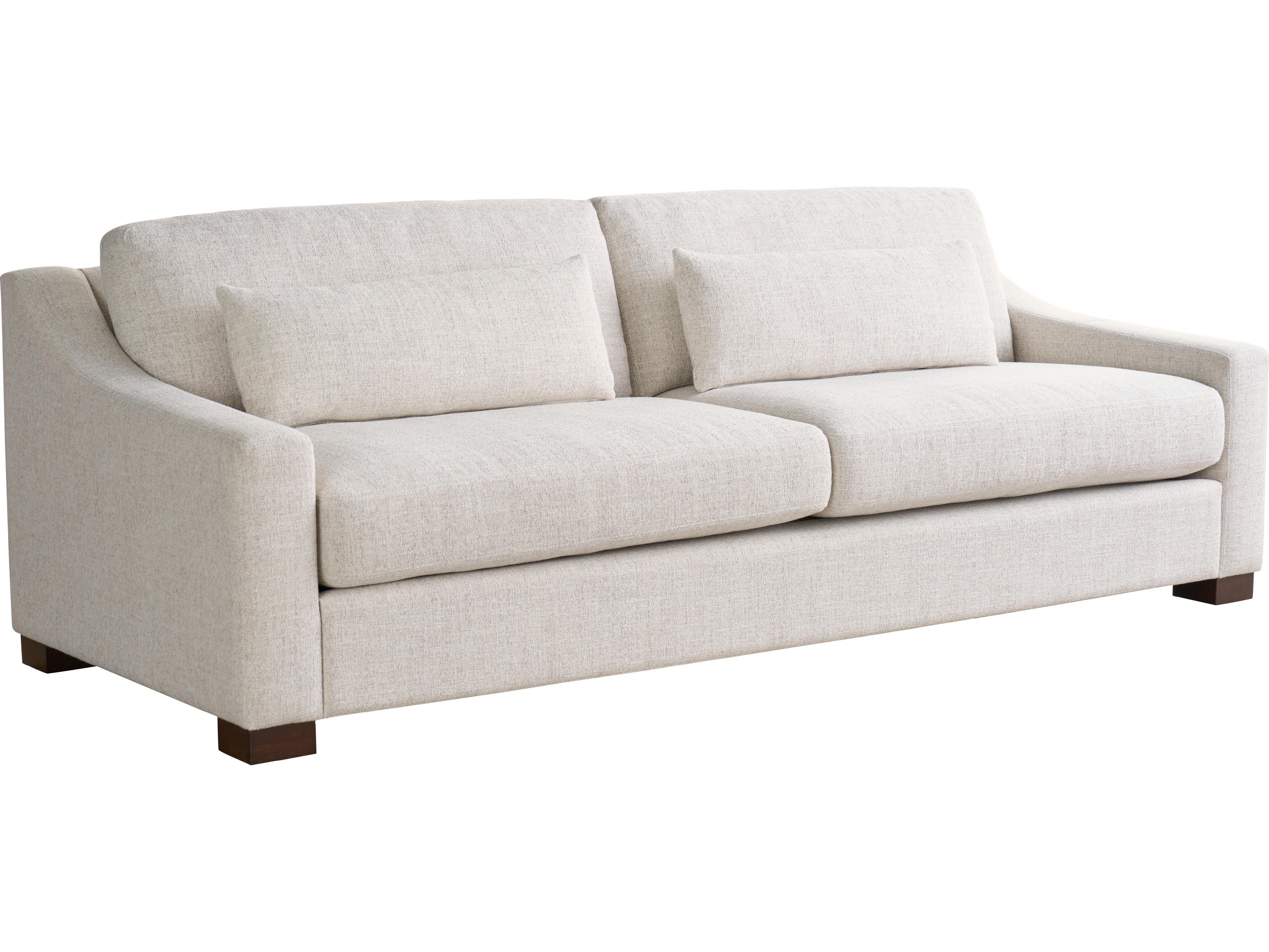 Brooklyn Espresso Beige Upholstered Sofa