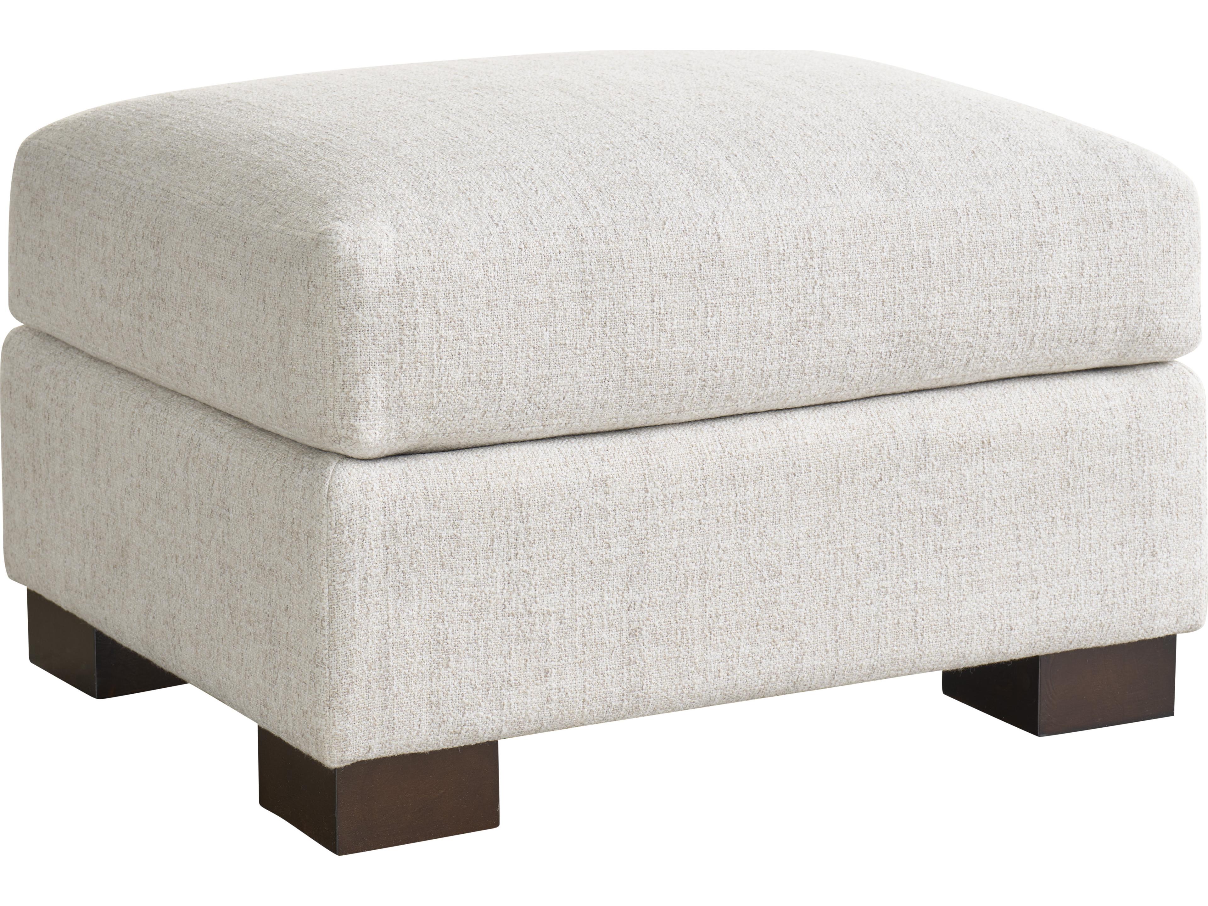 Brooklyn Espresso White Upholstered Ottoman
