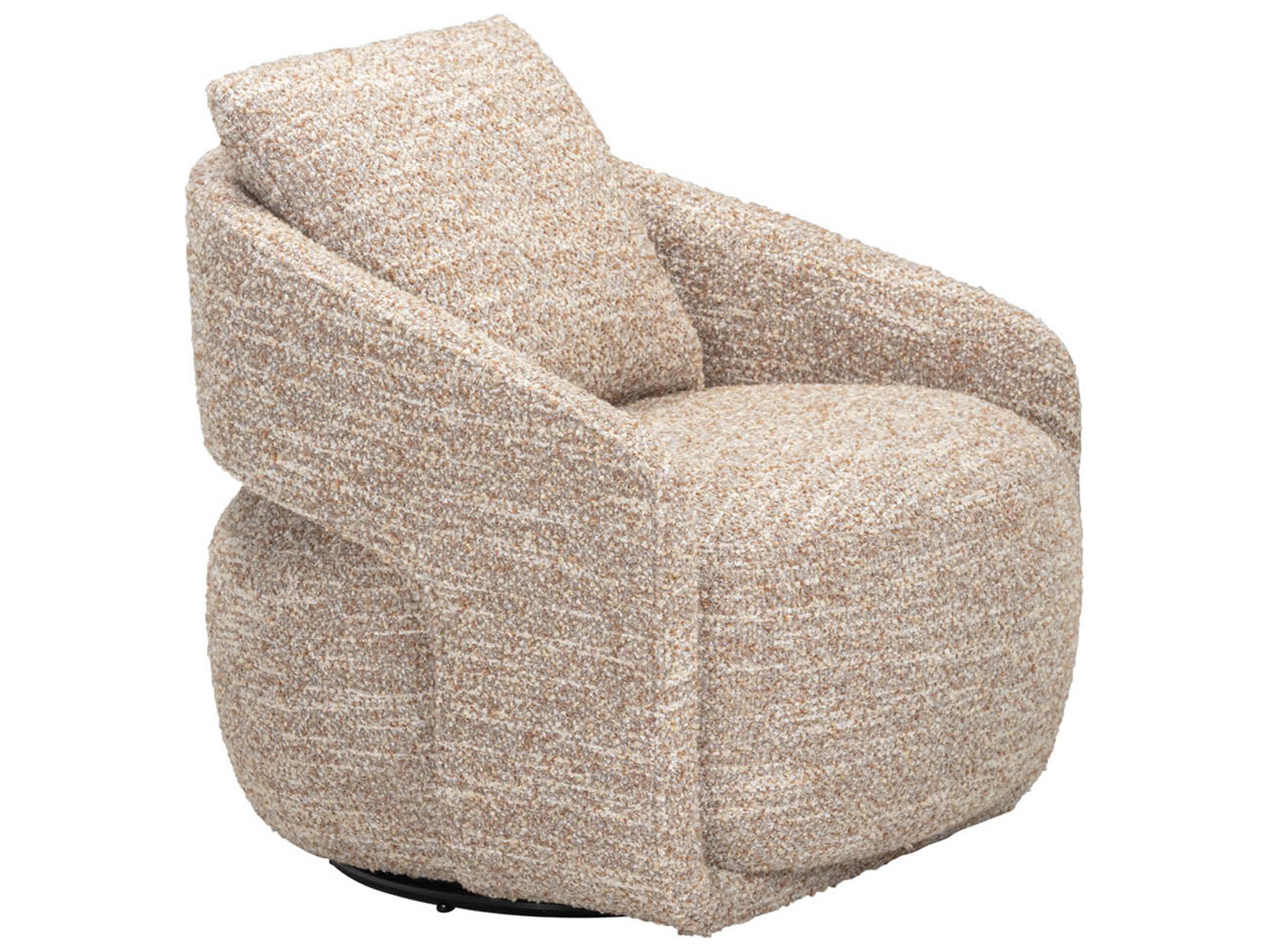 Elio Swivel Beige Accent Chair