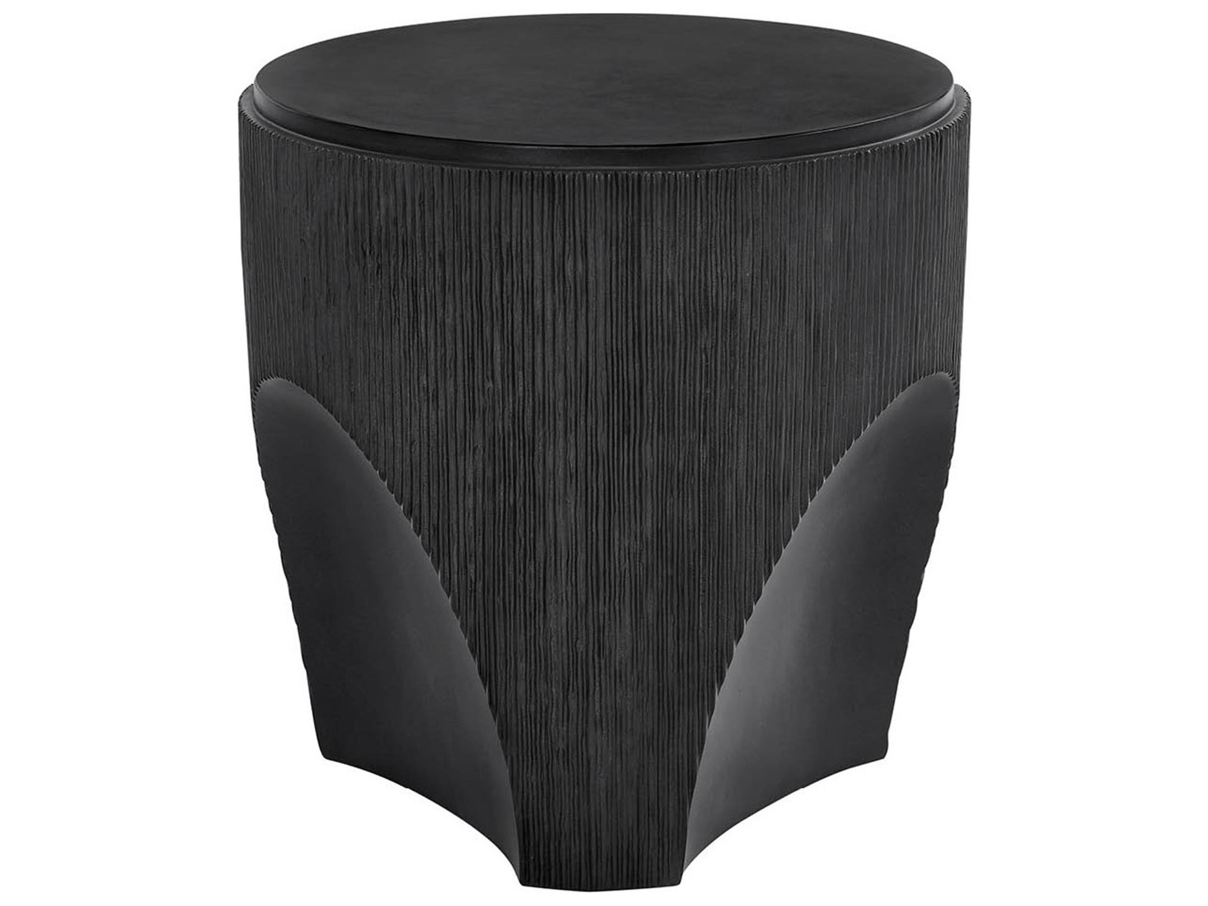 Montclair Round Wood Ebony End Table