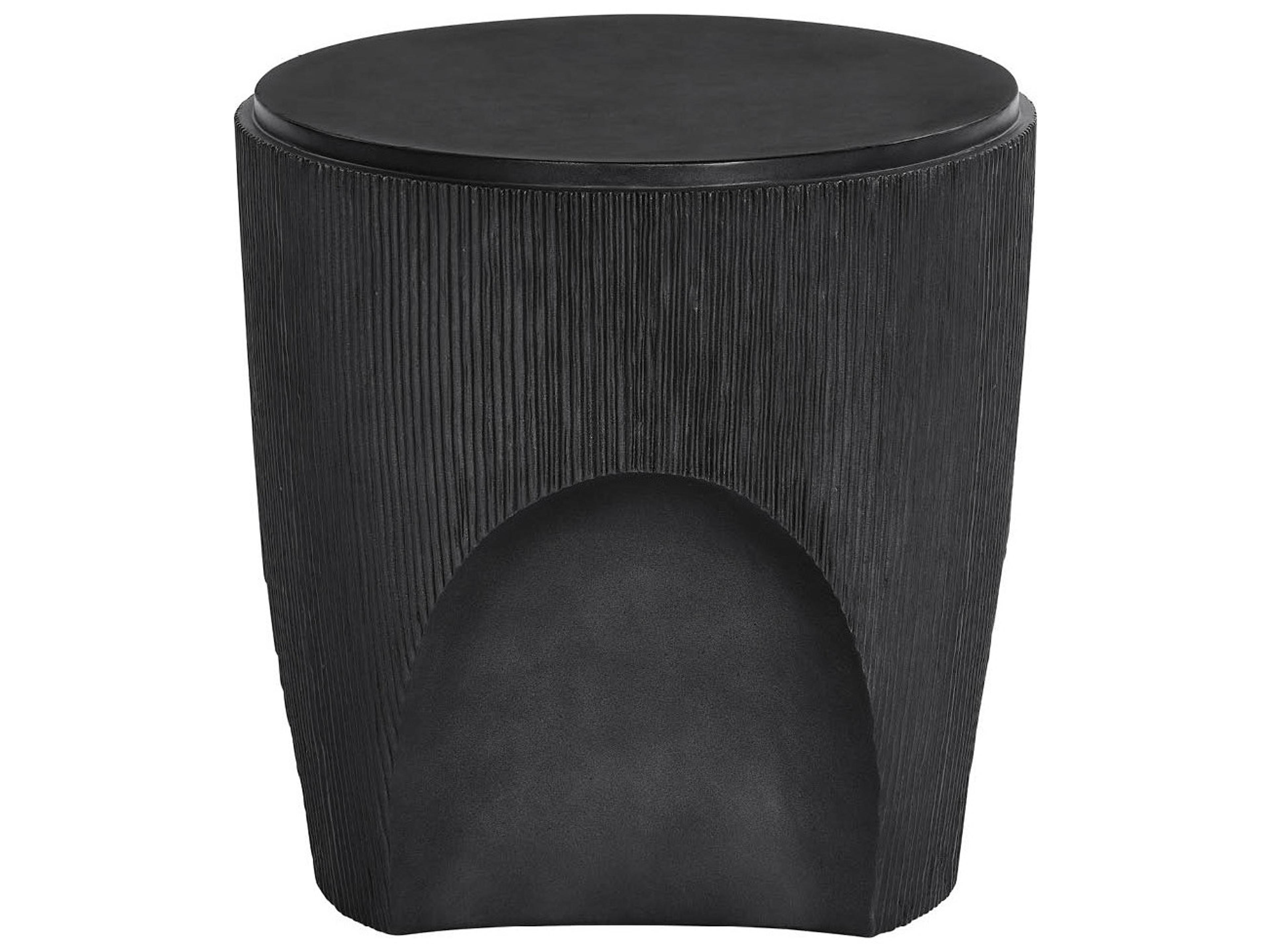 Universal Furniture Montclair Round Wood Ebony End Table