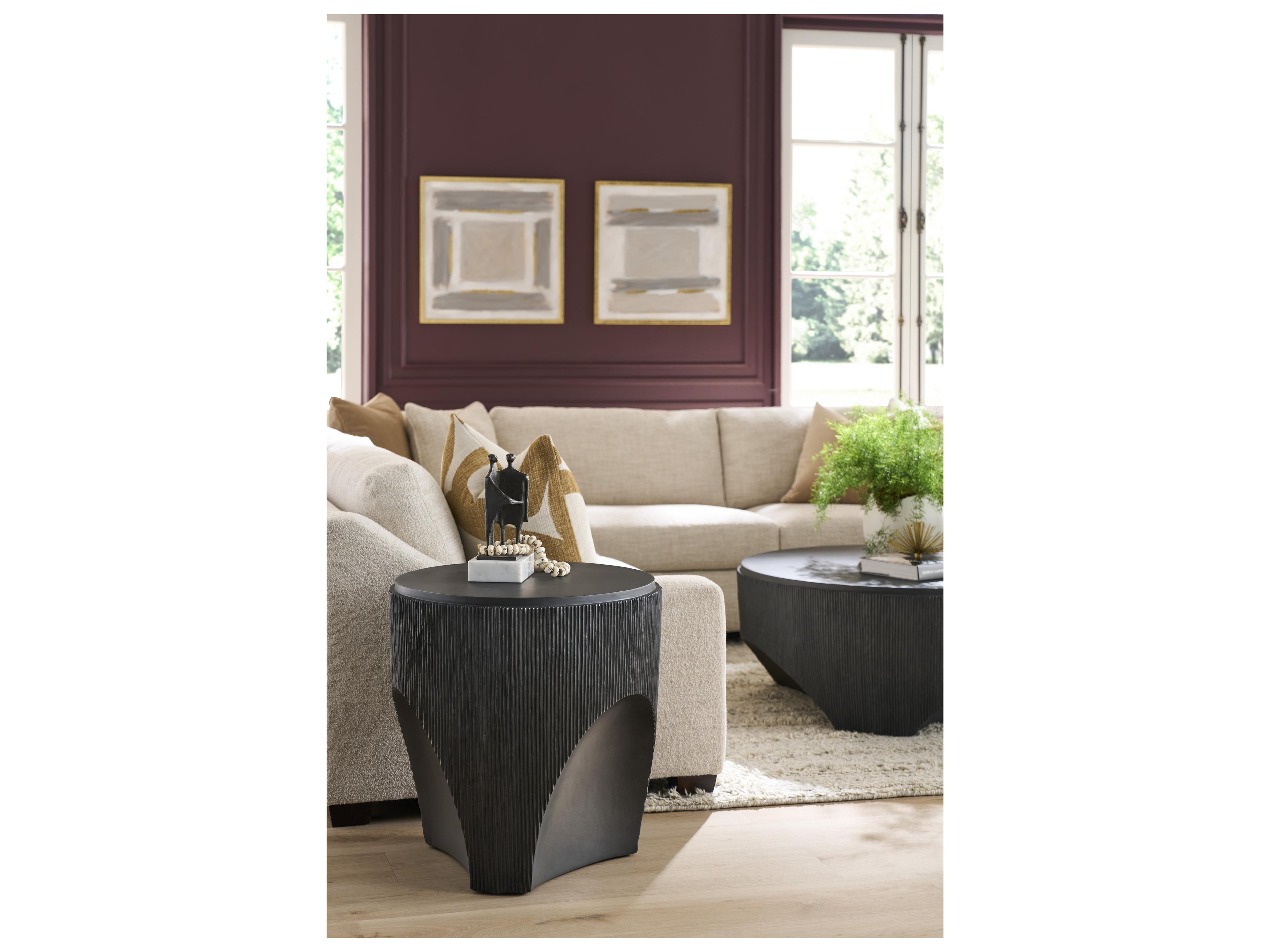 Universal Furniture Montclair Round Wood Ebony End Table