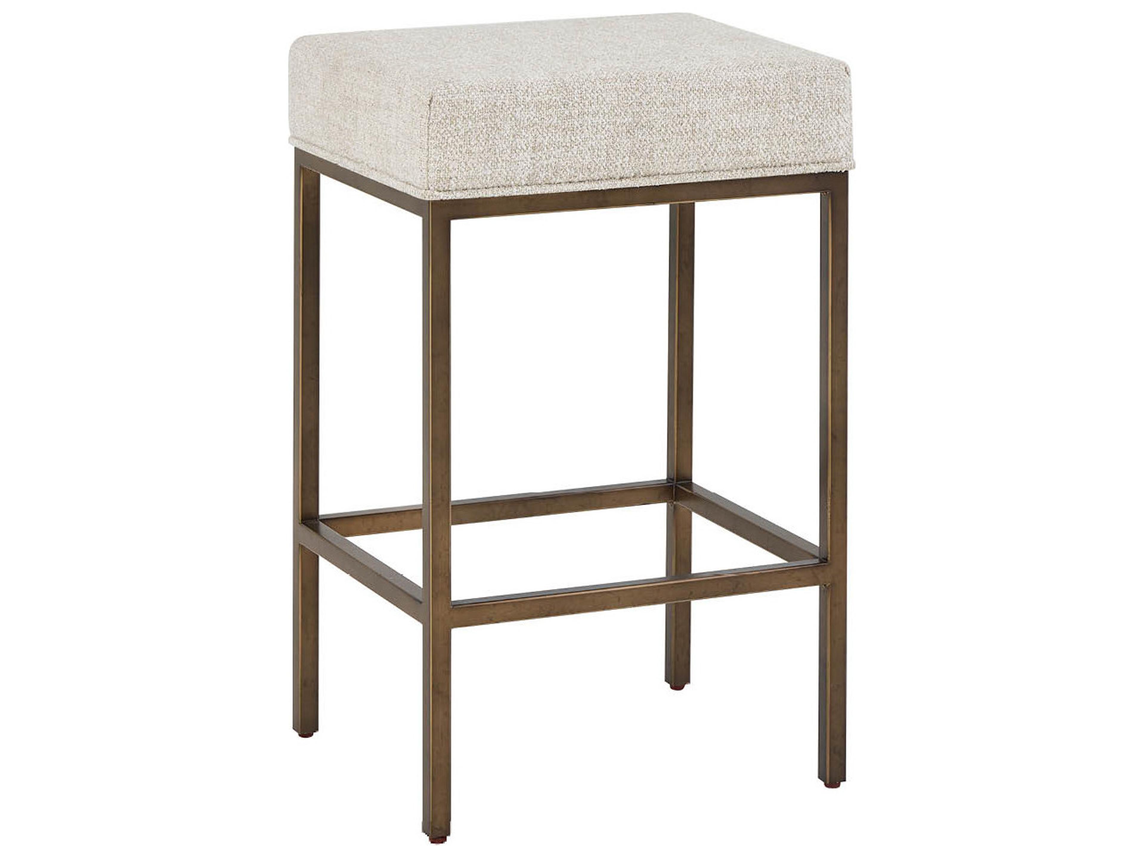 Montclair Smioked Gold Upholstered Counter Stool