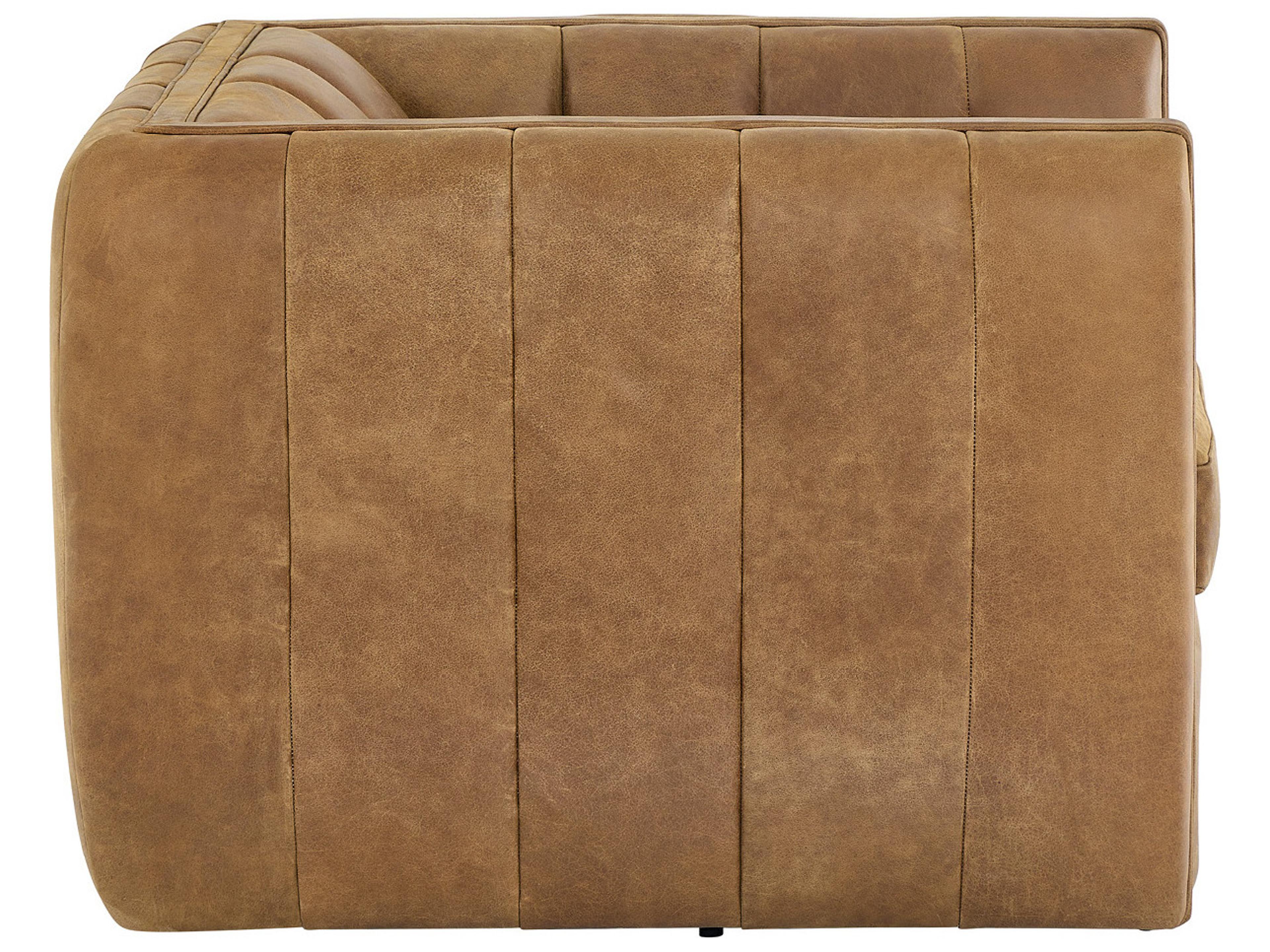 Universal Furniture Vesta Swivel Brown Leather Accent Chair