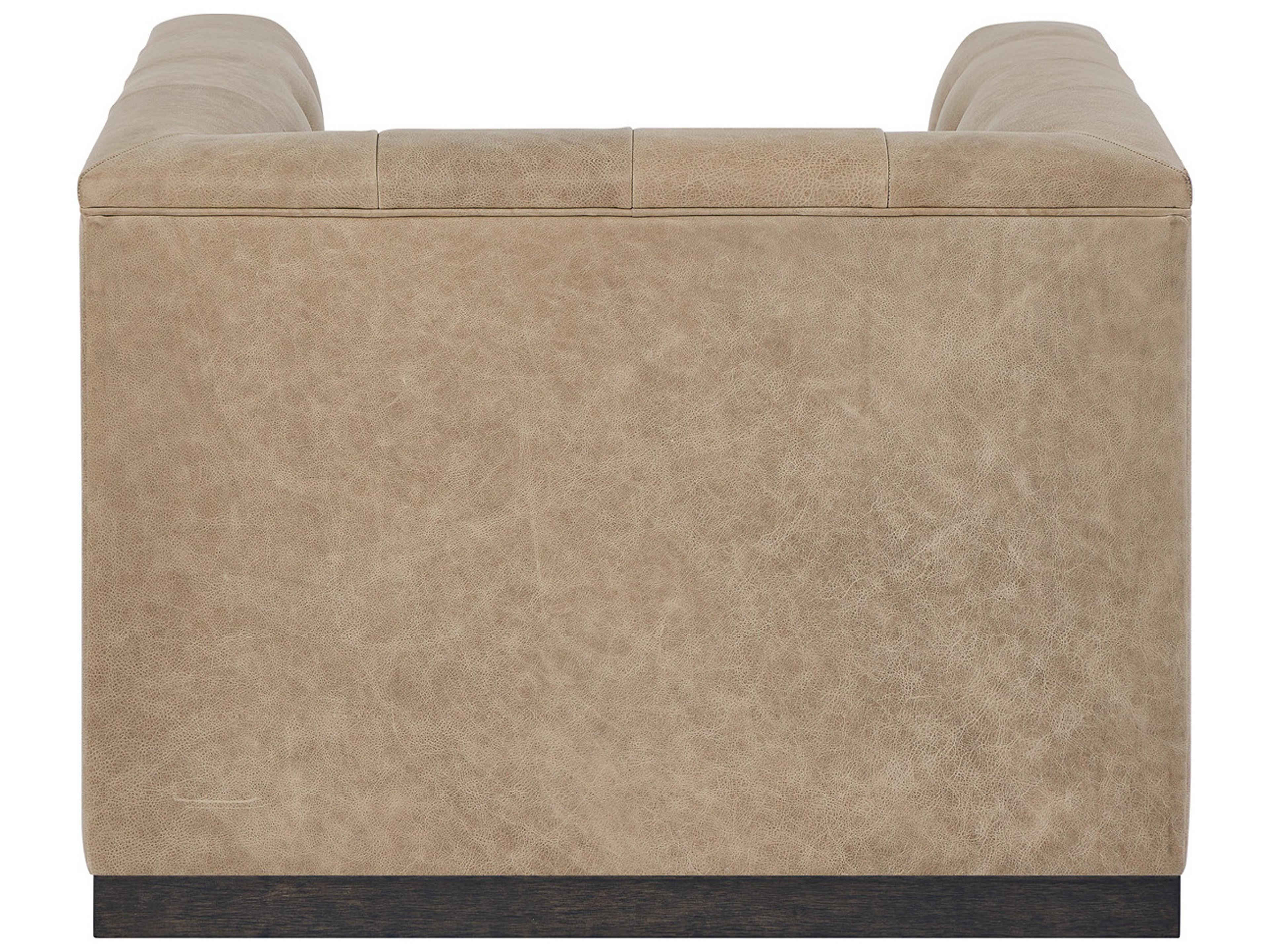 Universal Furniture Quinn Swivel Tan Leather Club Chair