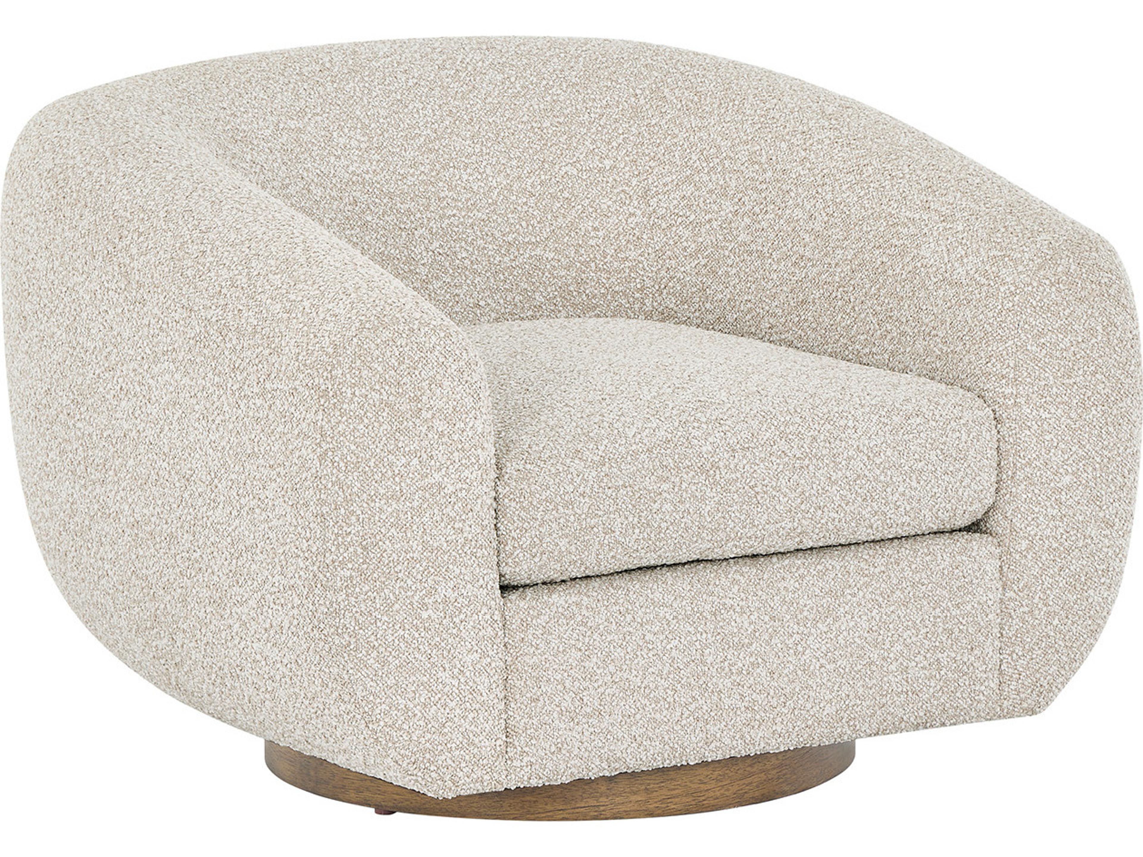 Fitz Swivel Beige Accent Chair