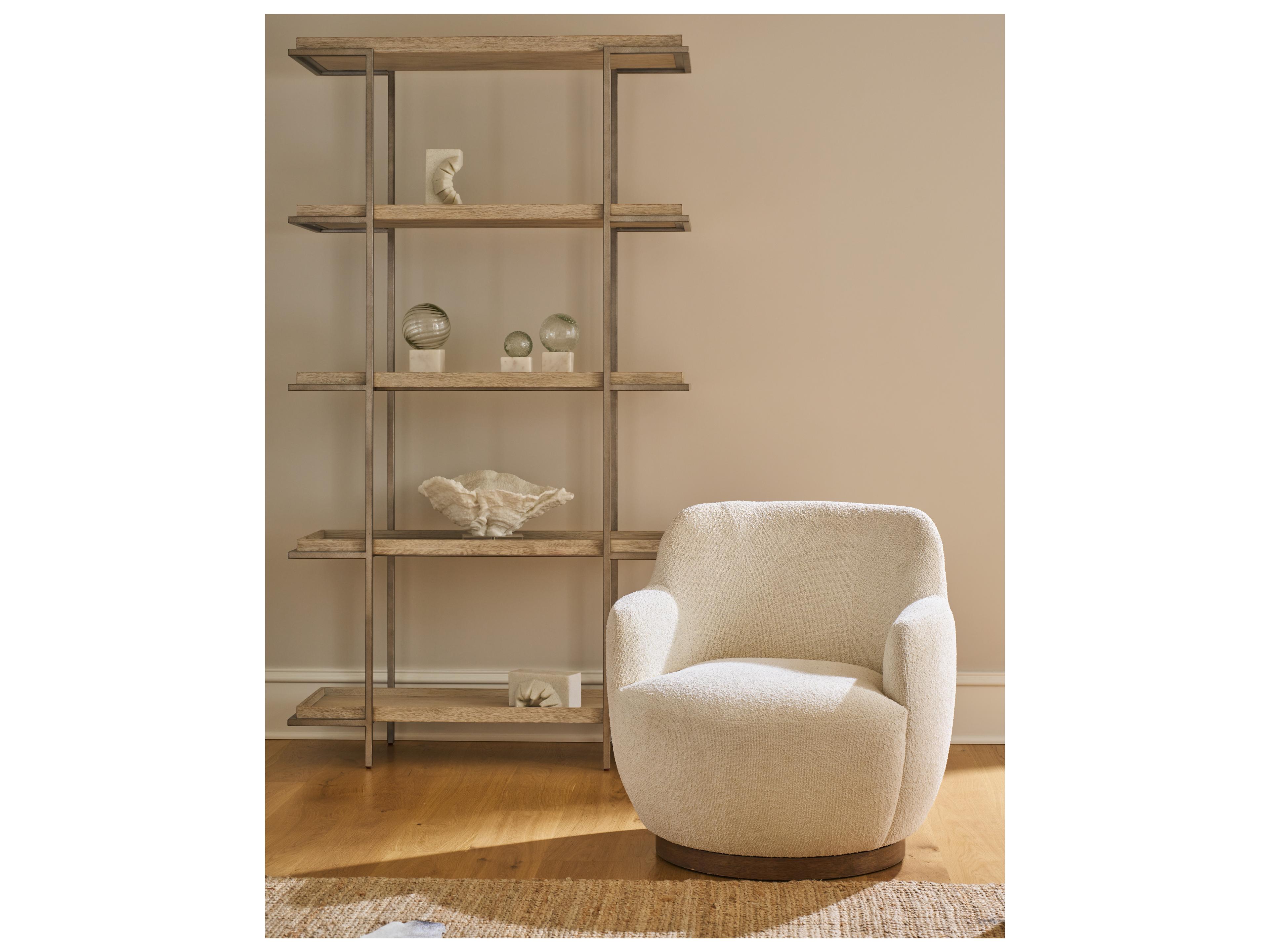 Universal Furniture Chloe Swivel Cream Accent Chair