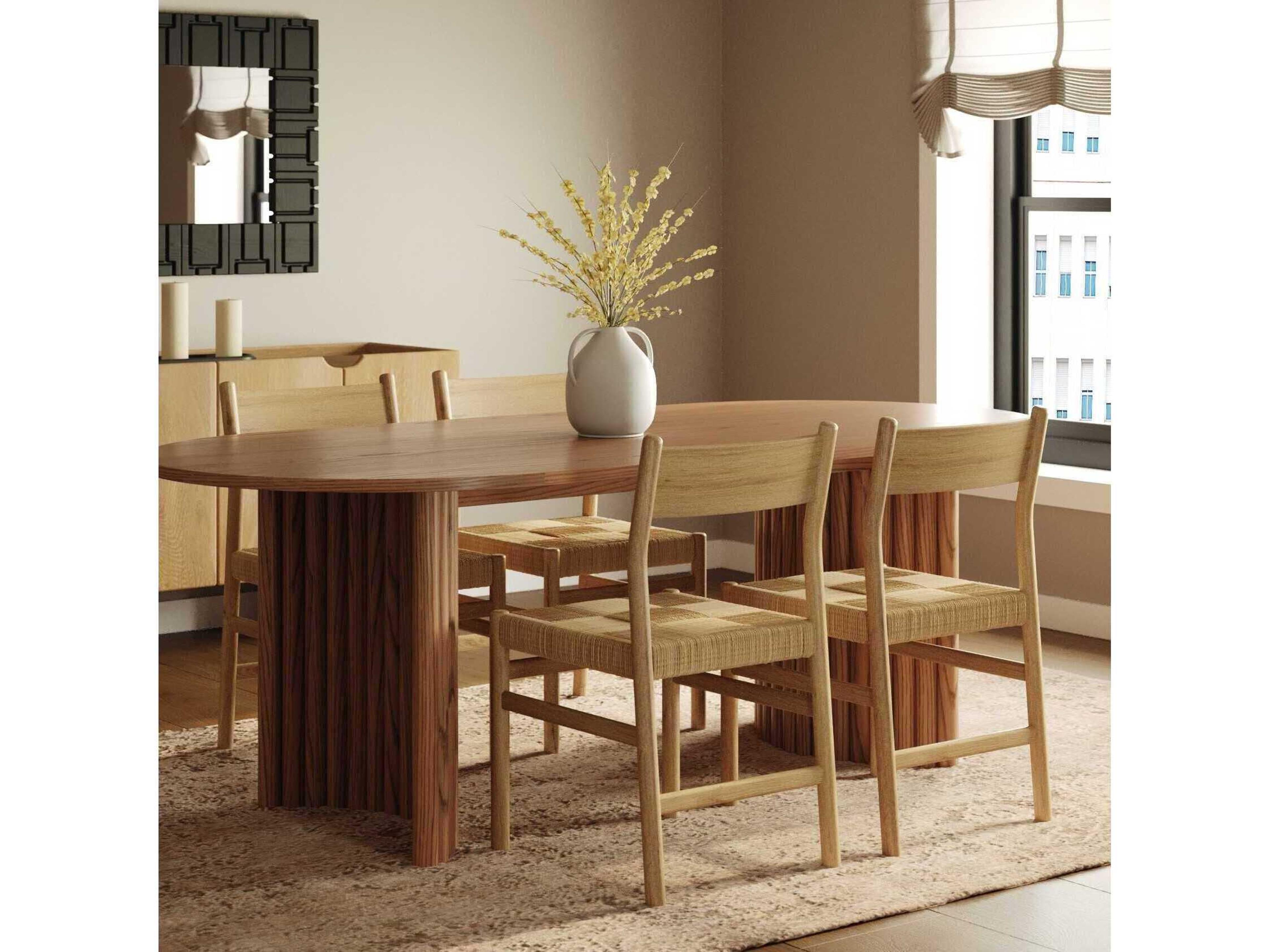 Oak Wood Dining Room Set