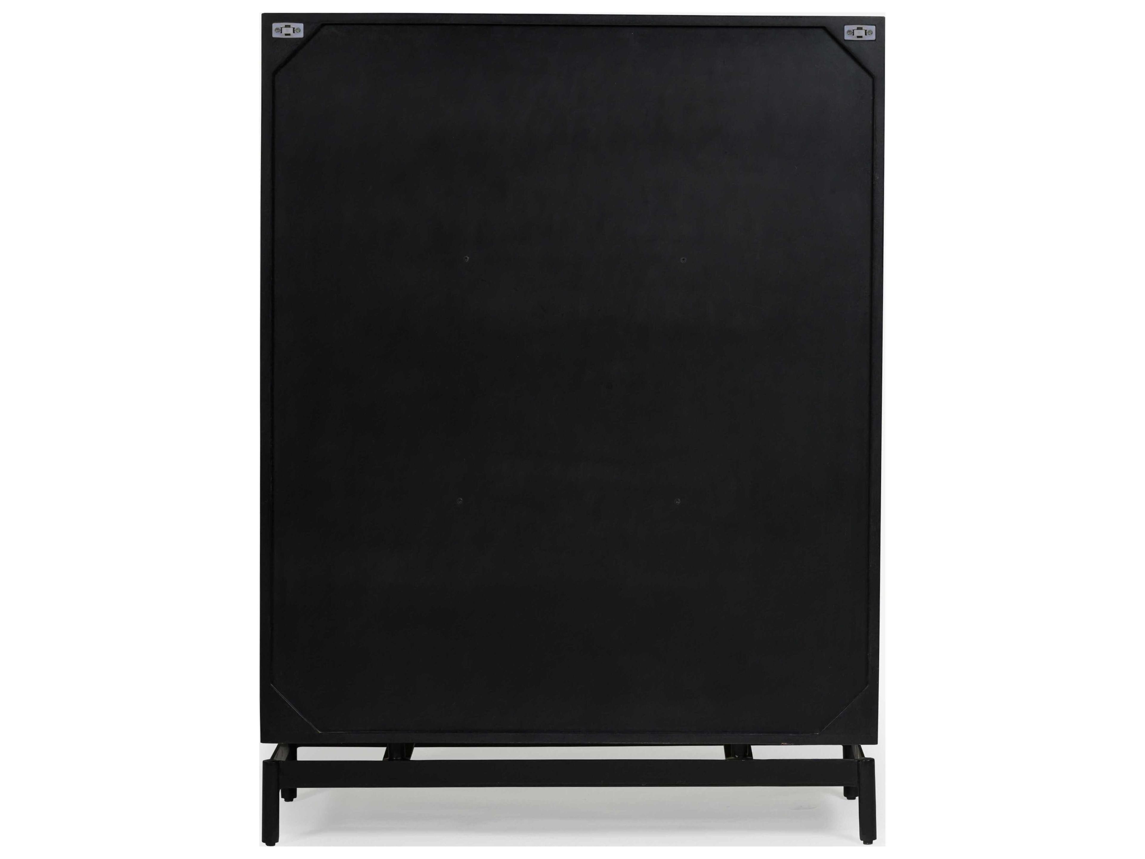 Union Home Louisiana Charcoal Black Hardwood Accent Cabinet
