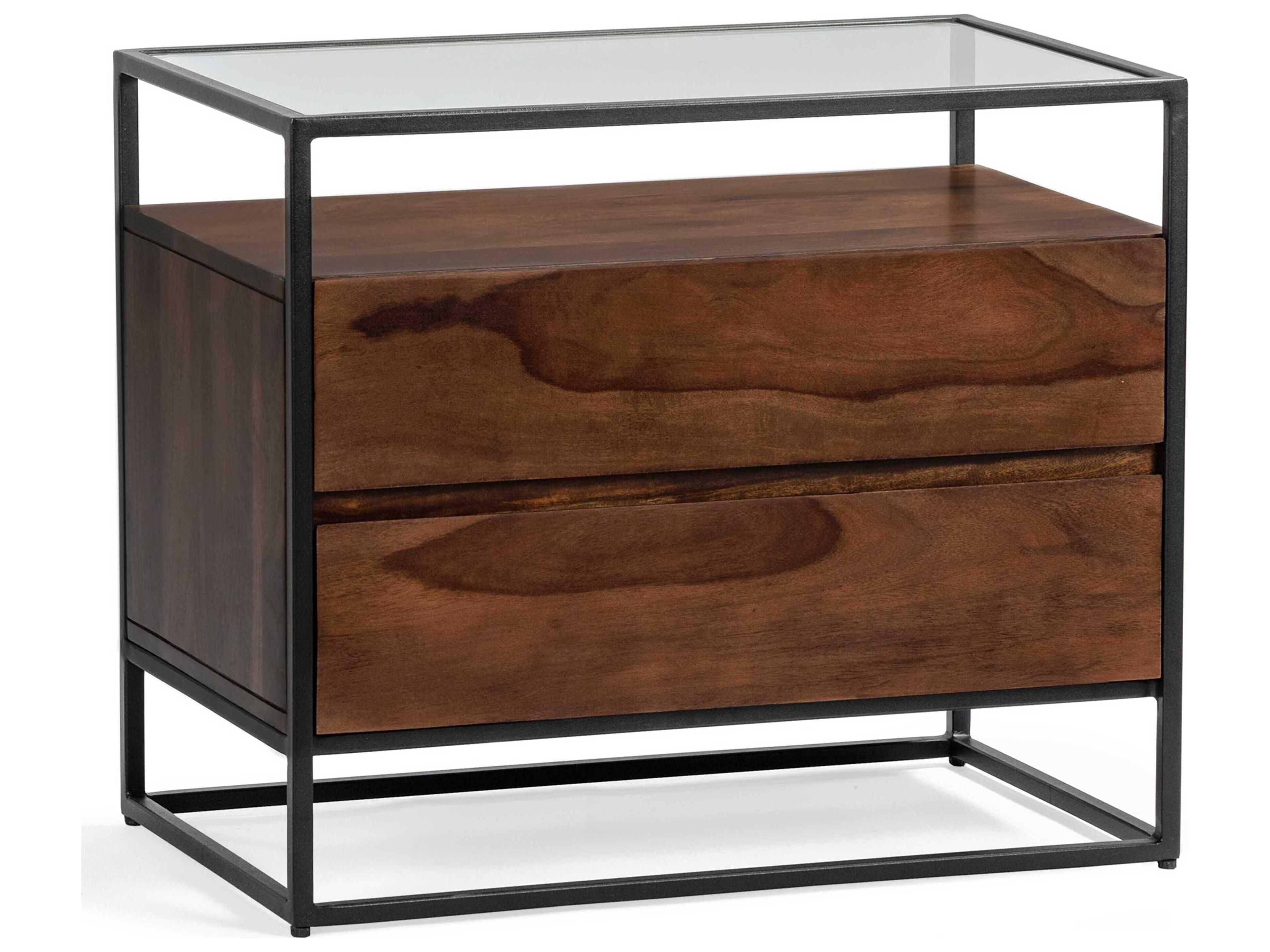 Bedford 2-Drawers Hardwood Nightstand