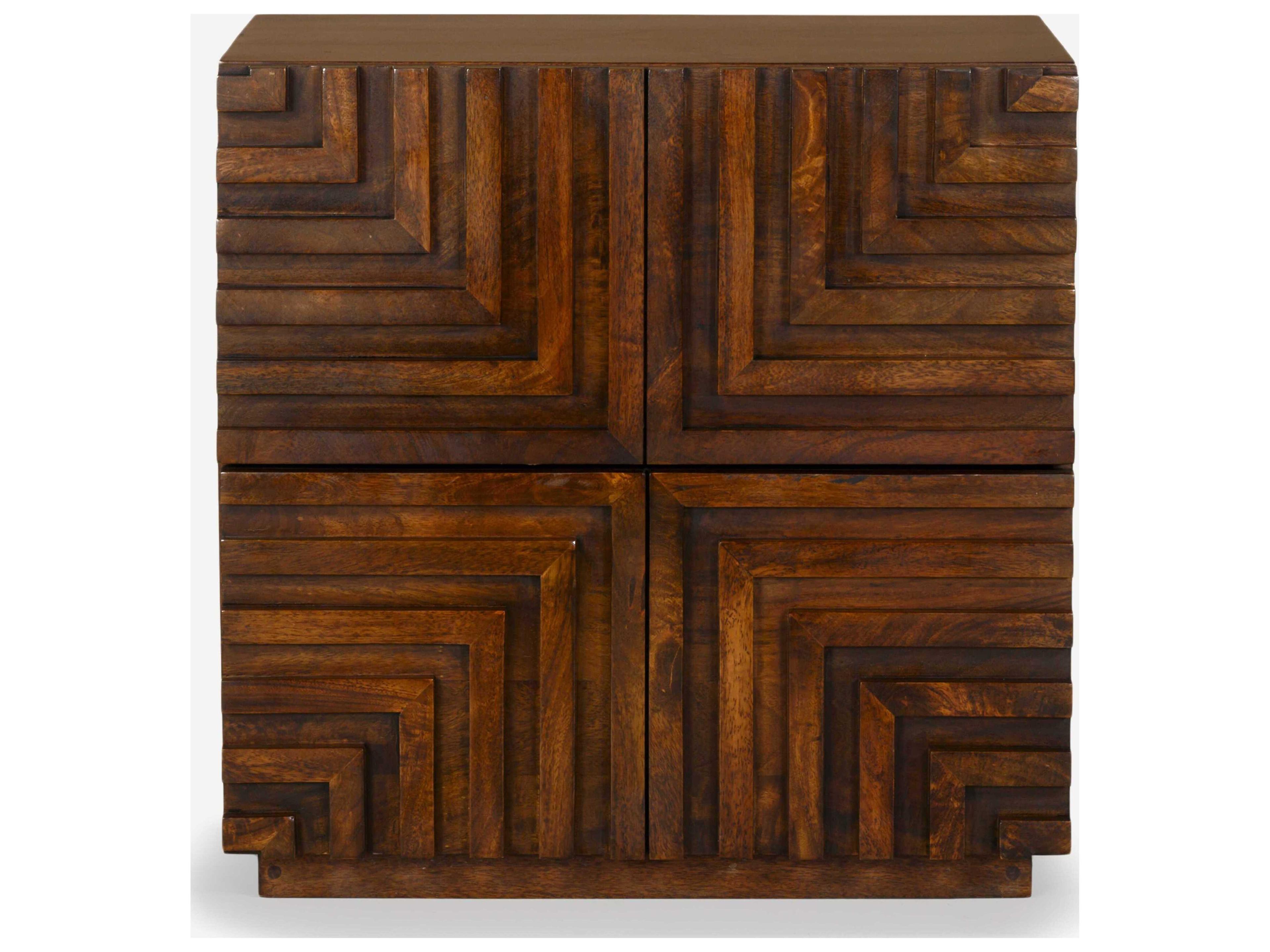 Union Home Maze 2-Drawers Hardwood Nightstand