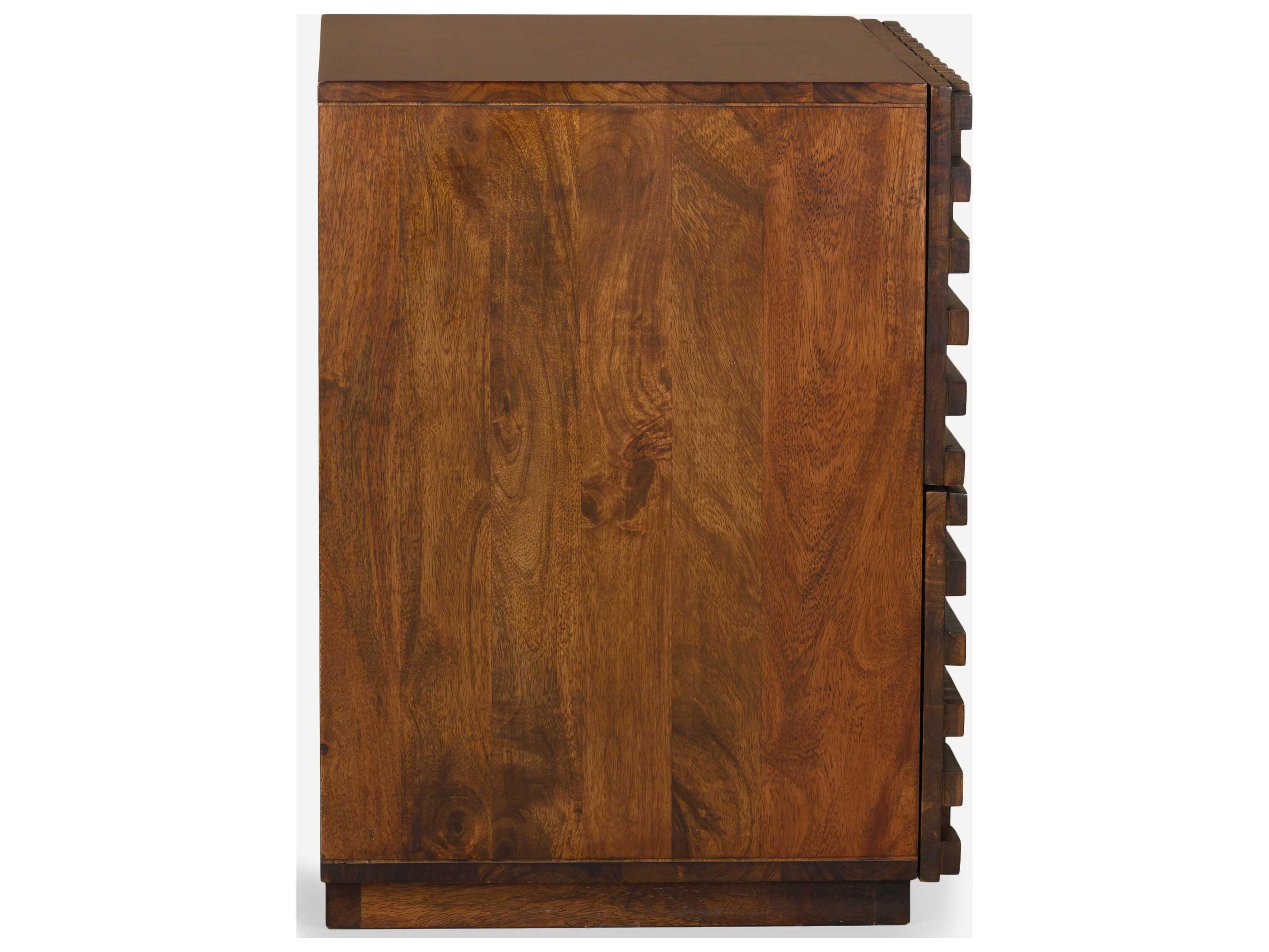 Union Home Maze 2-Drawers Hardwood Nightstand