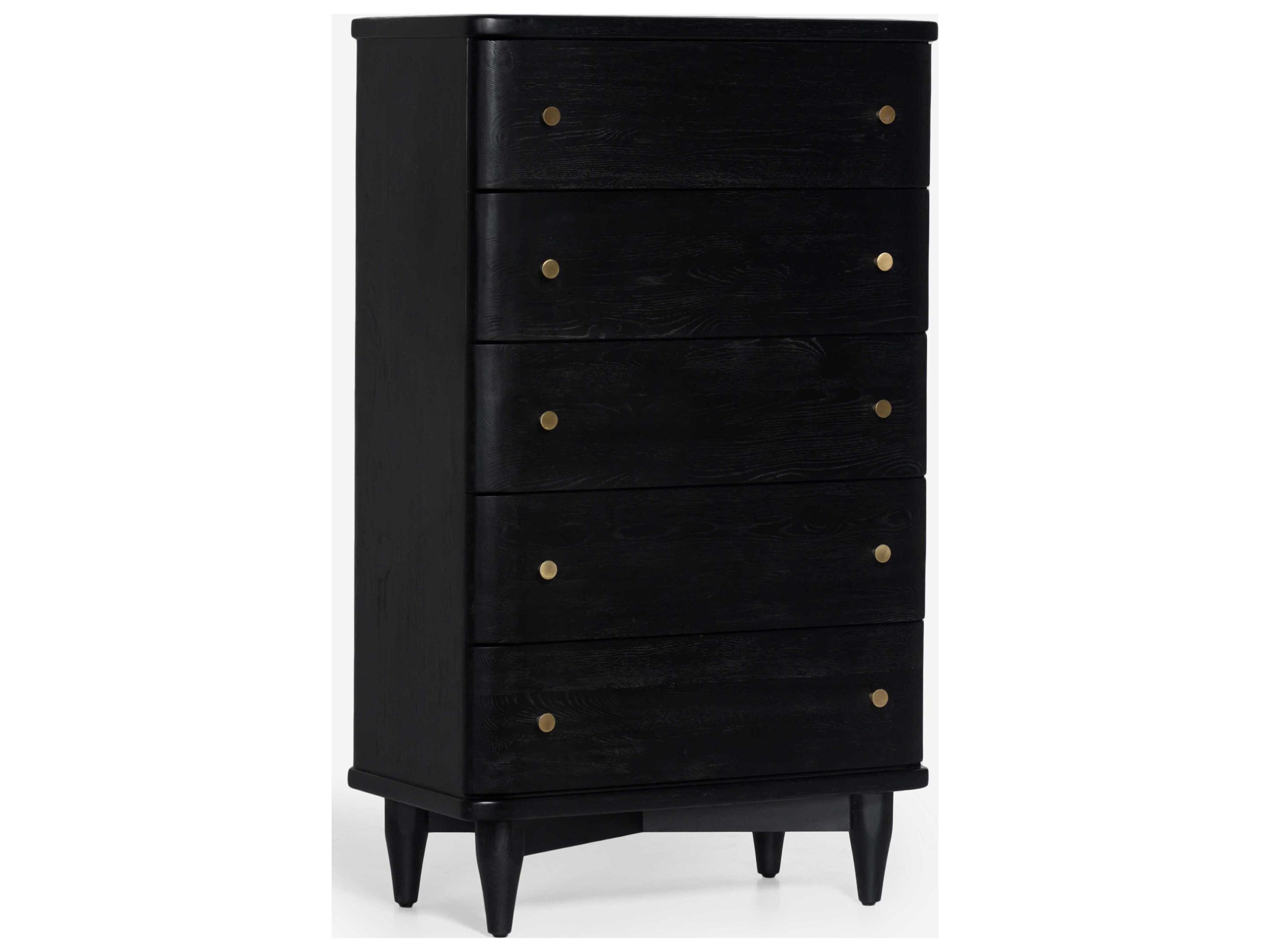 Daniel Charcoal Black Oak Wood Accent Chest