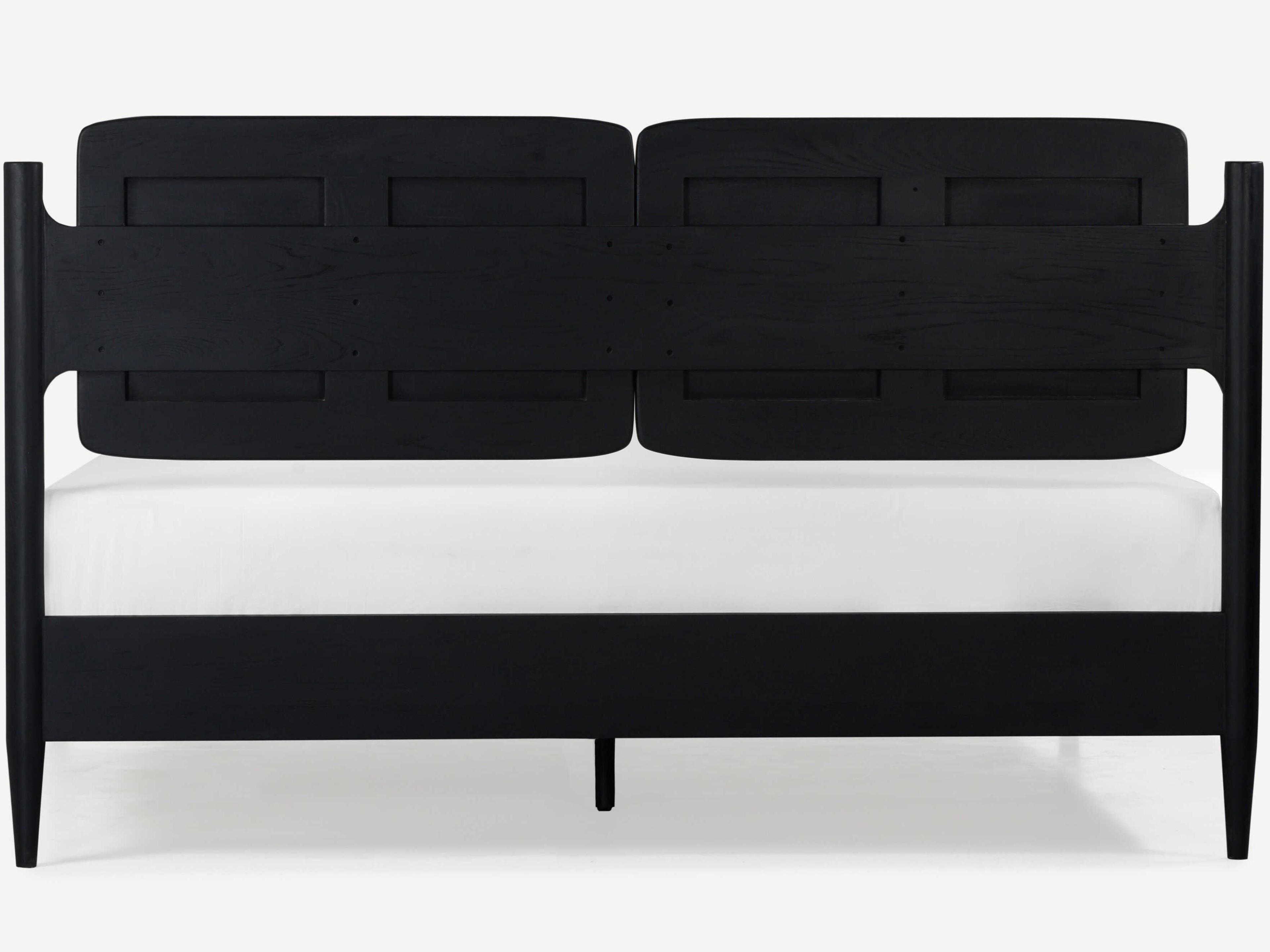 Union Home Daniel Charcoal Black Oak Wood Queen Platform Bed