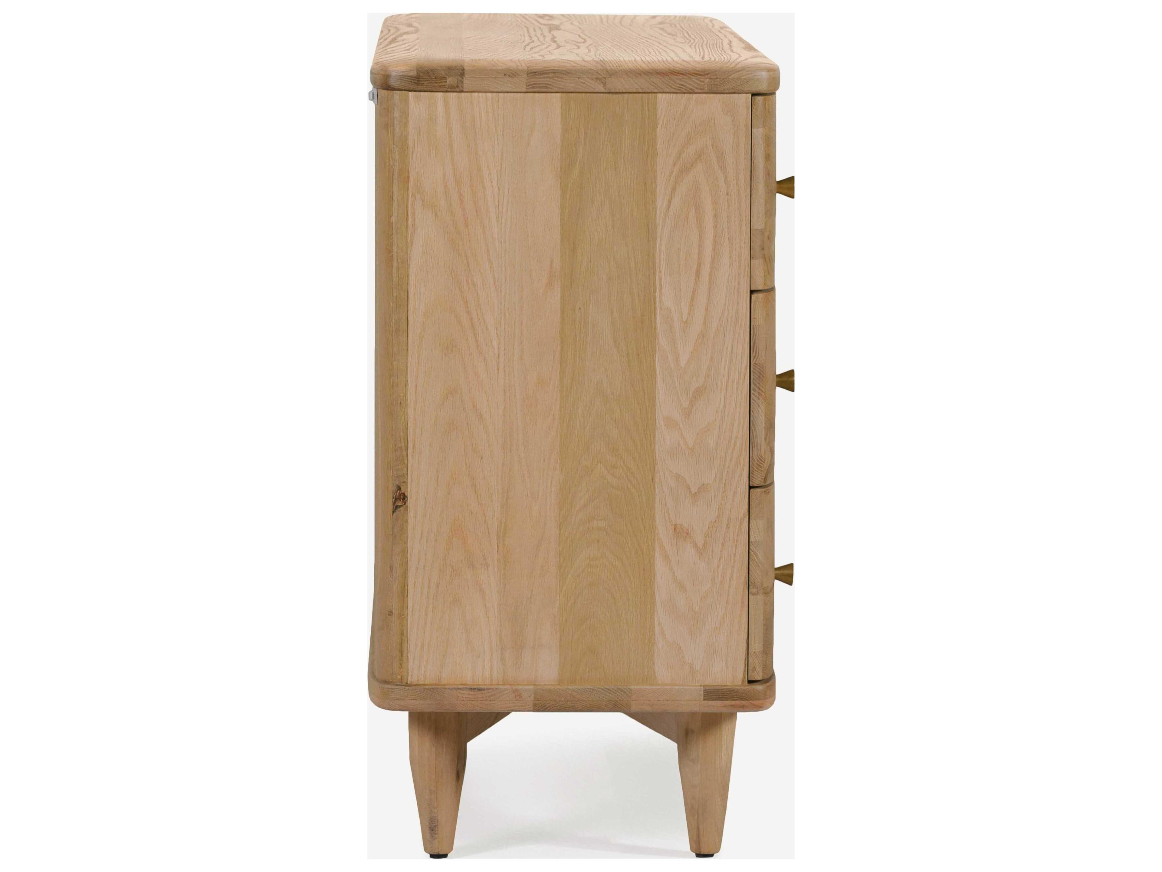 Union Home Daniel 6-Drawers Oak Wood Double Dresser