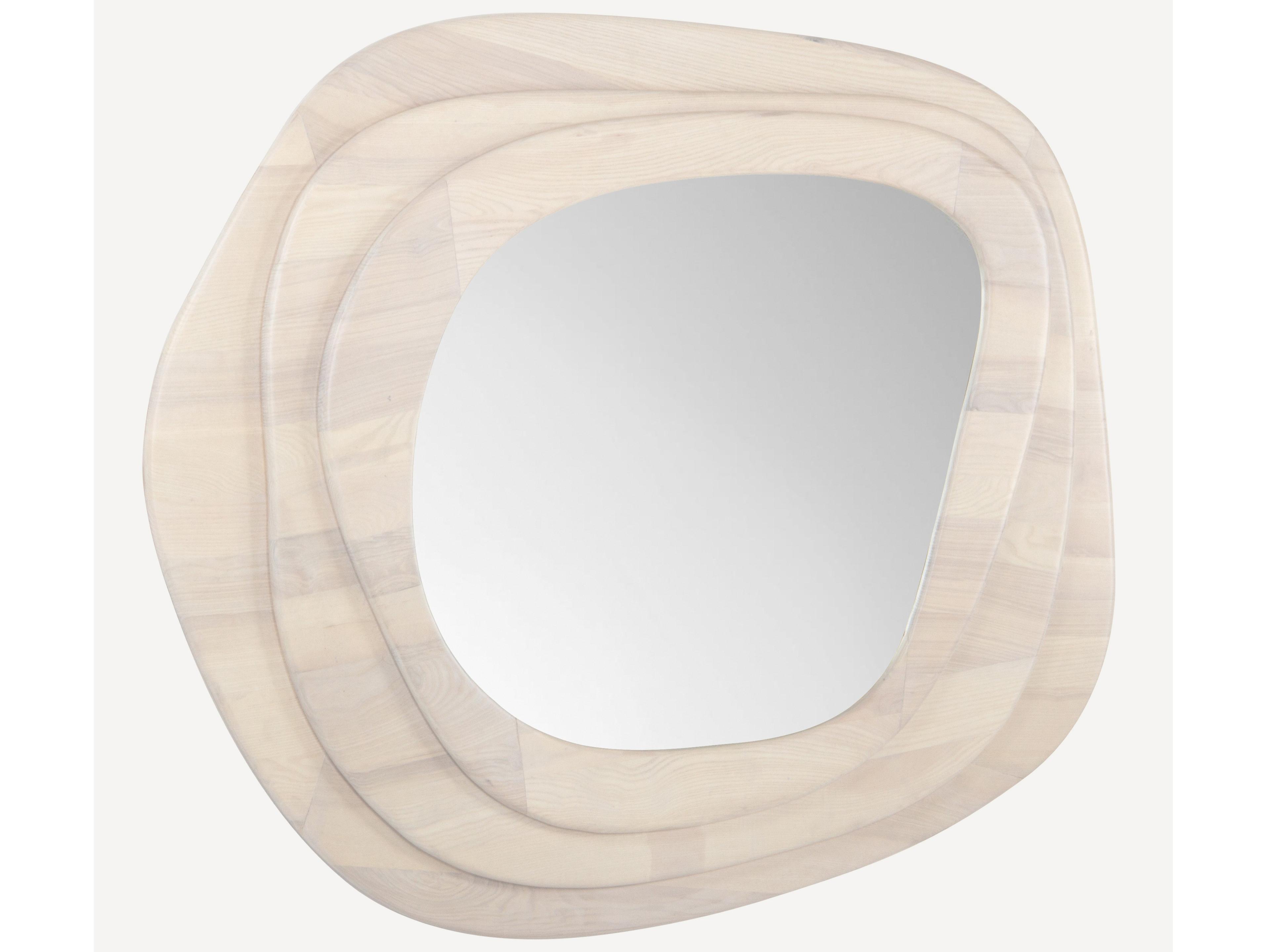 Union Home Layered White Oil Wall Mirror