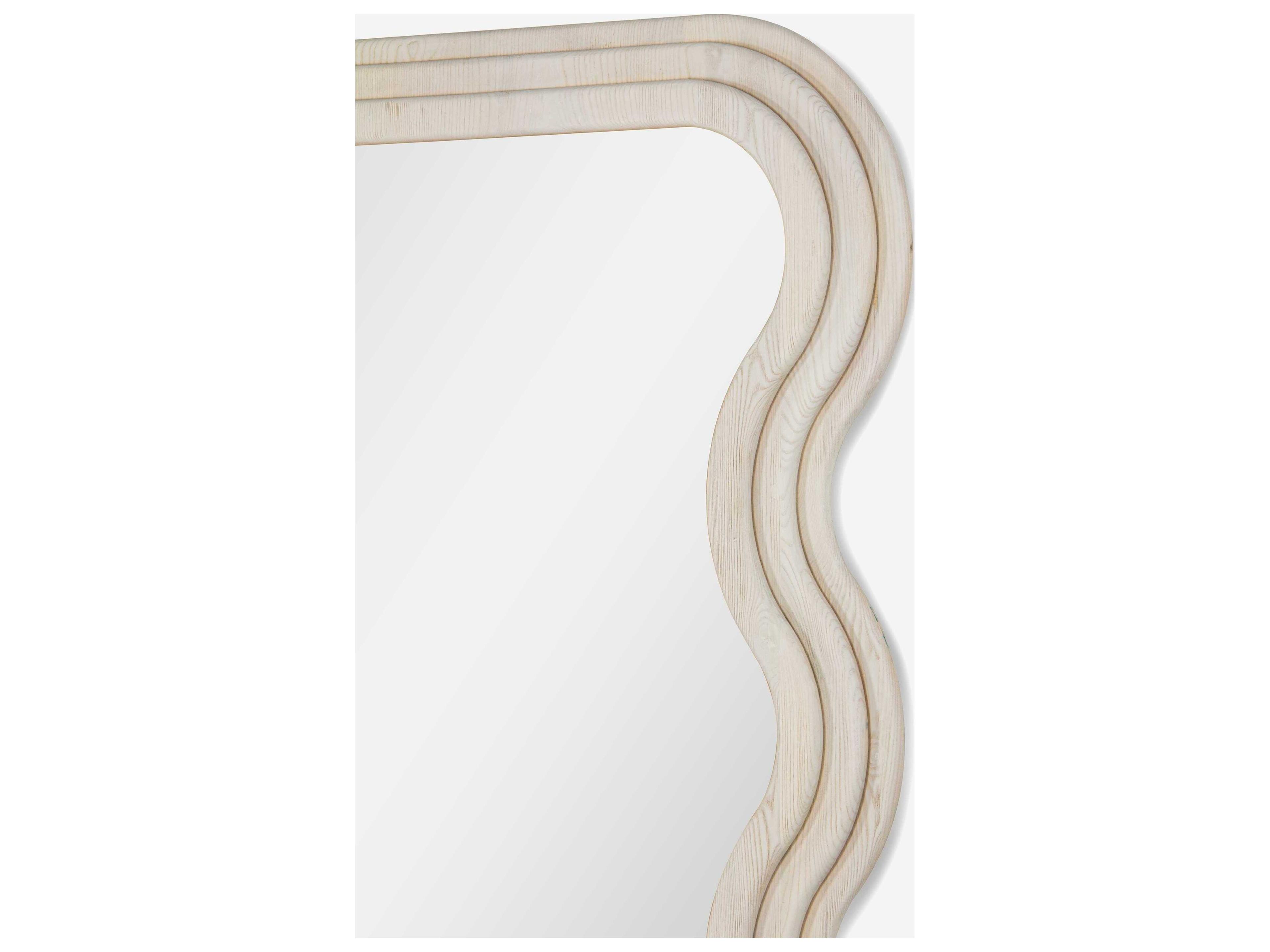 Union Home Swirl White Oil Floor Mirror