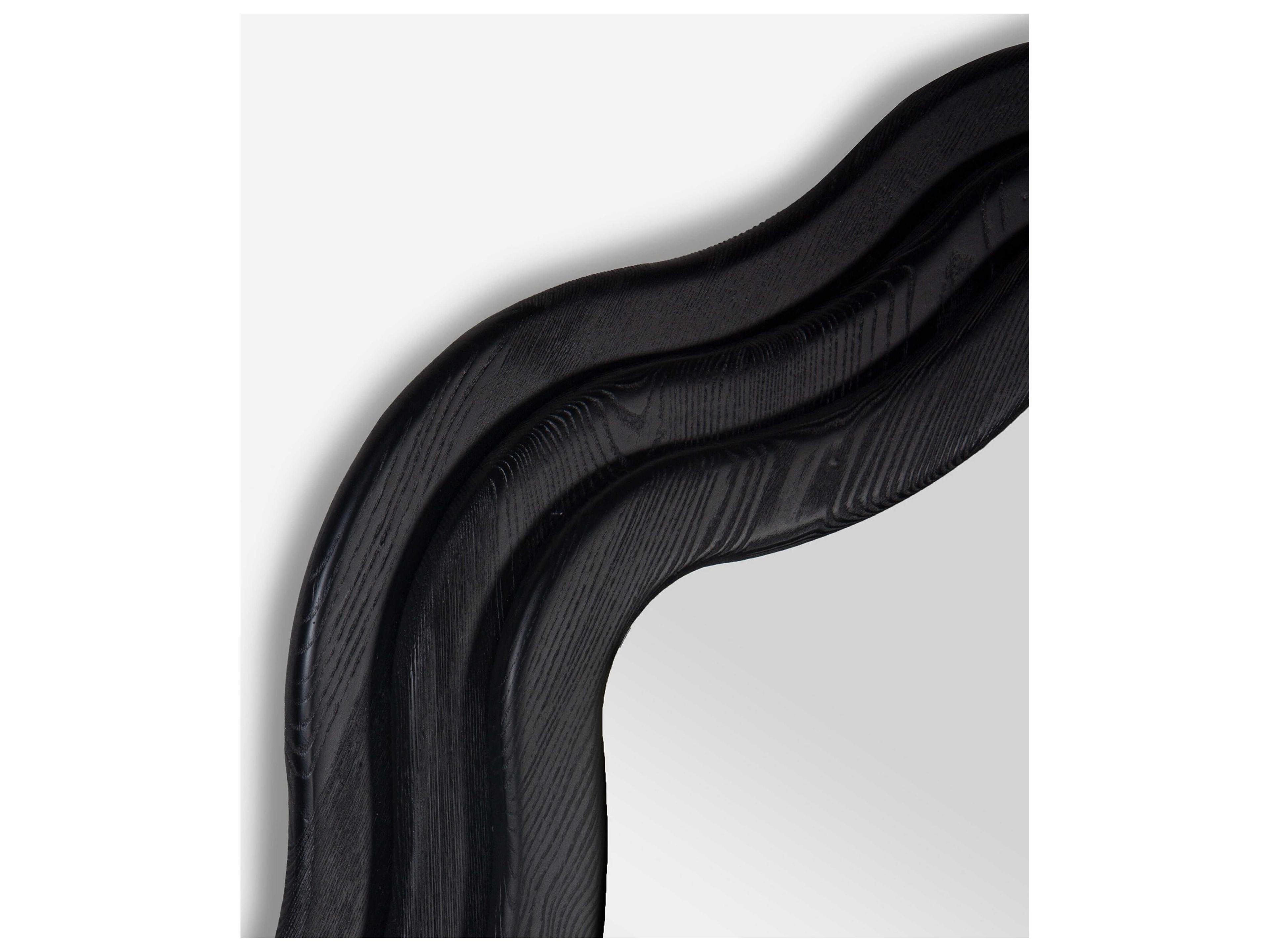 Union Home Swirl Charcoal Round Wall Mirror